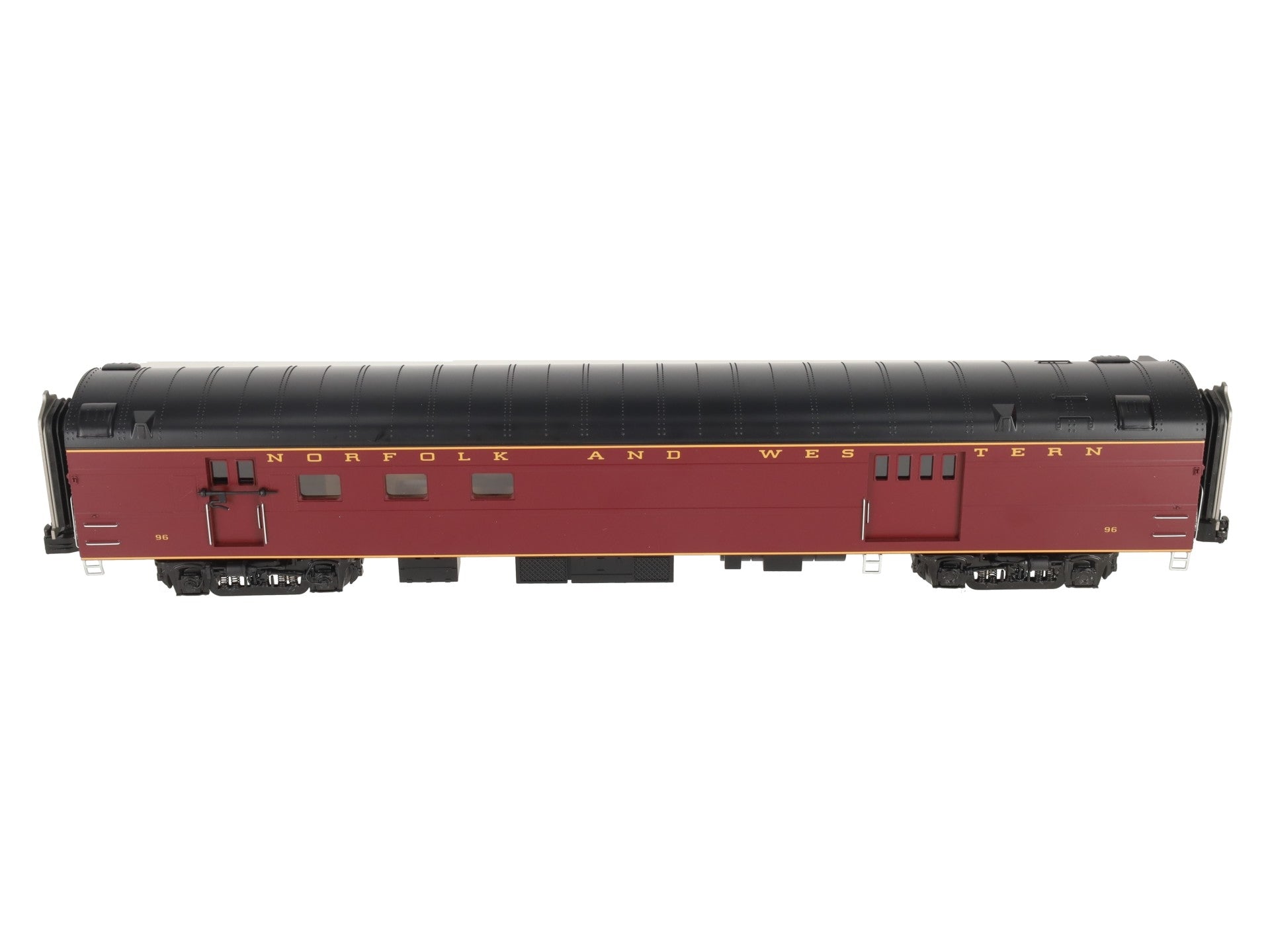MTH 20-64267 O Gauge Norfolk & Western 70' Streamlined RPO Passenger Car #96 LN/Box
