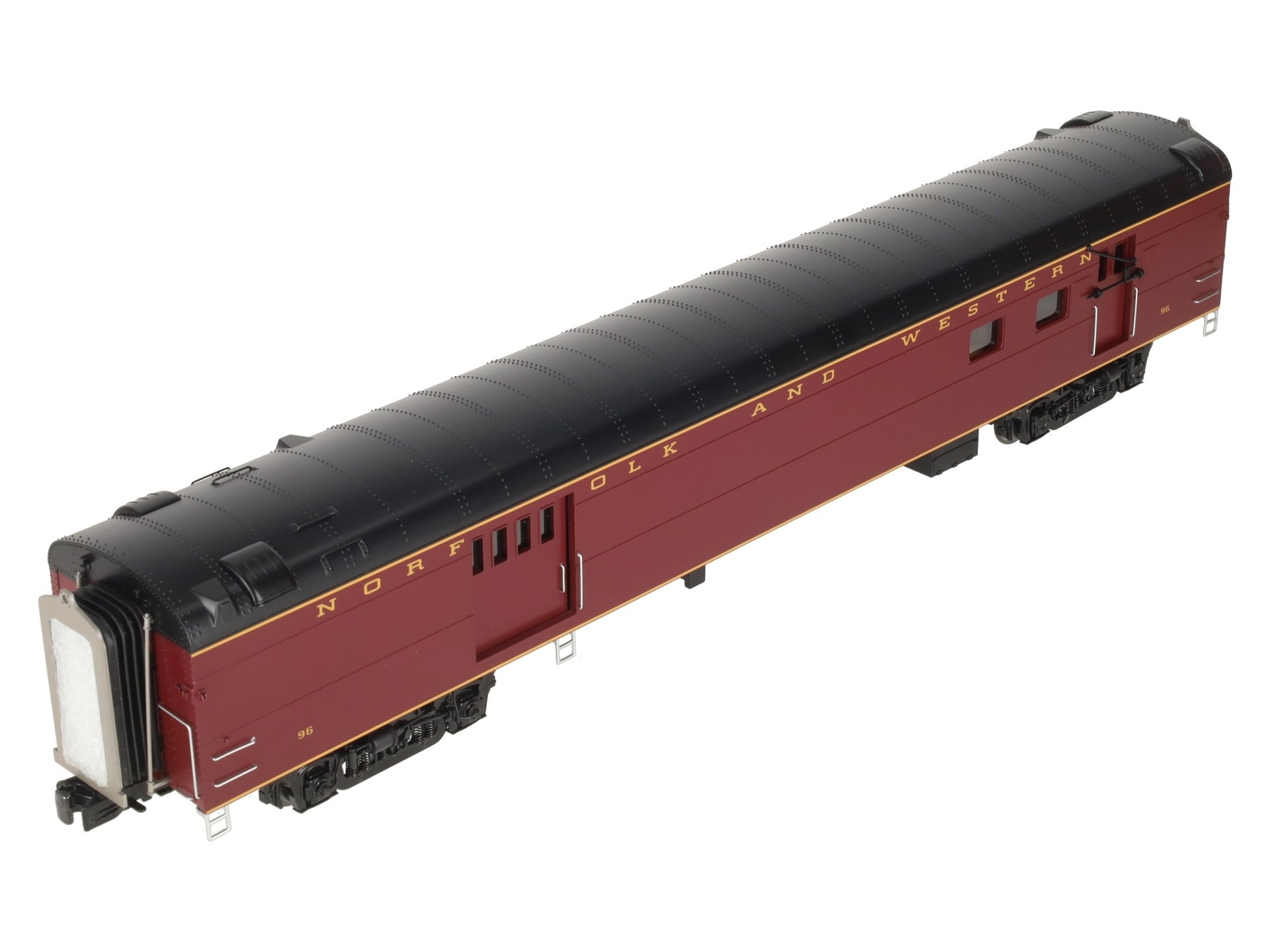 MTH 20-64267 O Gauge Norfolk & Western 70' Streamlined RPO Passenger Car #96 LN/Box