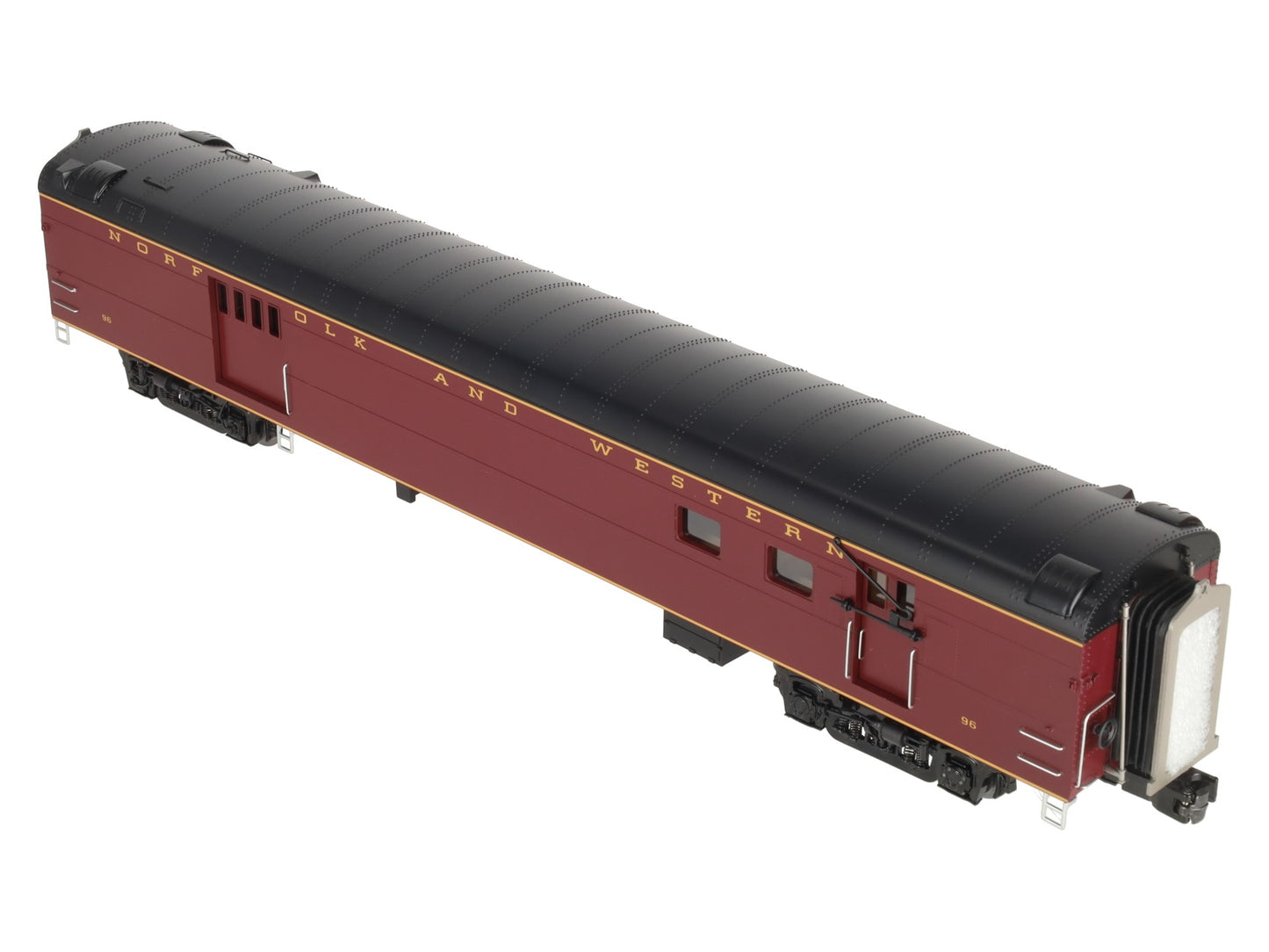 MTH 20-64267 O Gauge Norfolk & Western 70' Streamlined RPO Passenger Car #96 LN/Box