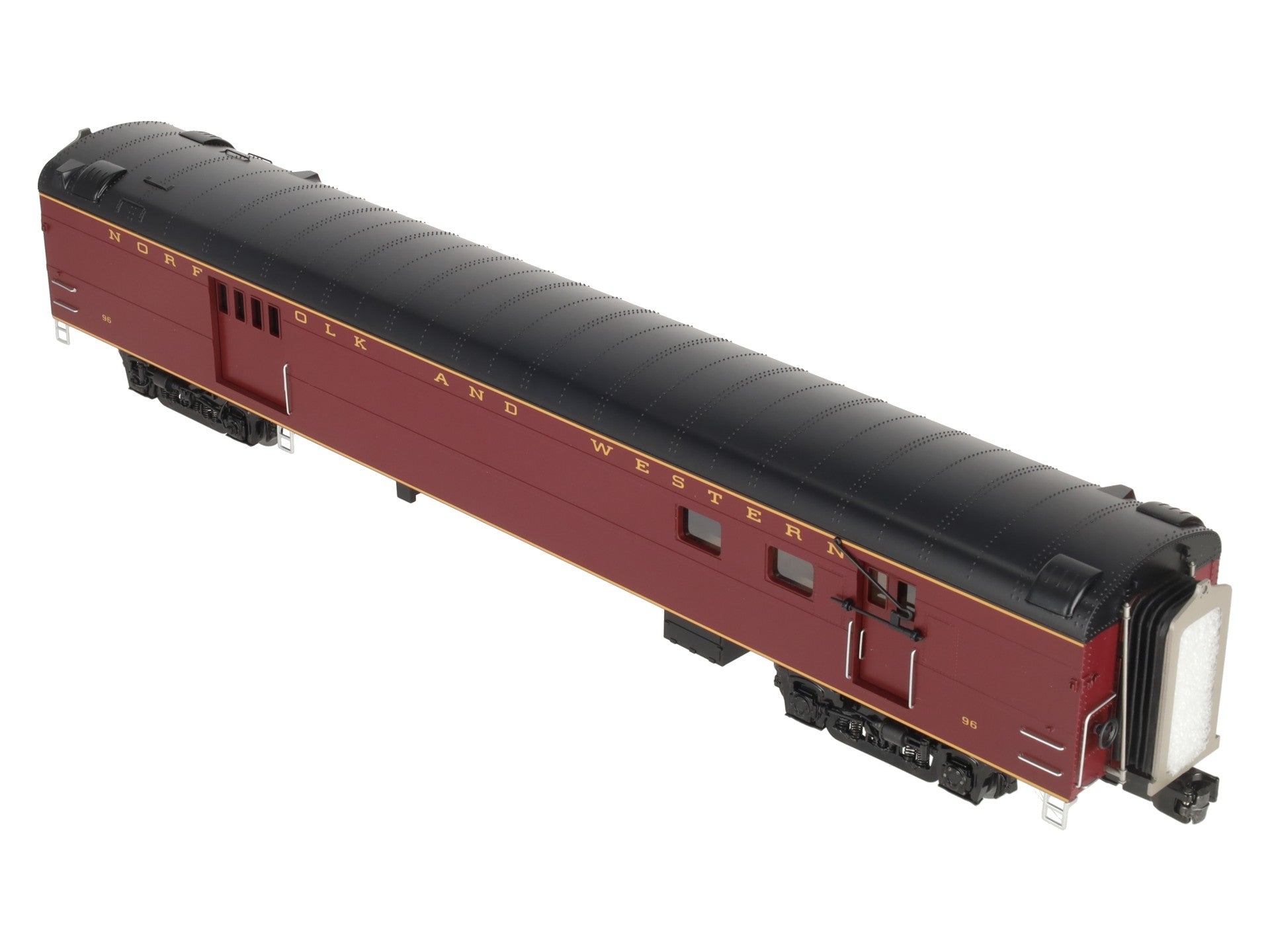 MTH 20-64267 O Gauge Norfolk & Western 70' Streamlined RPO Passenger Car #96 LN/Box