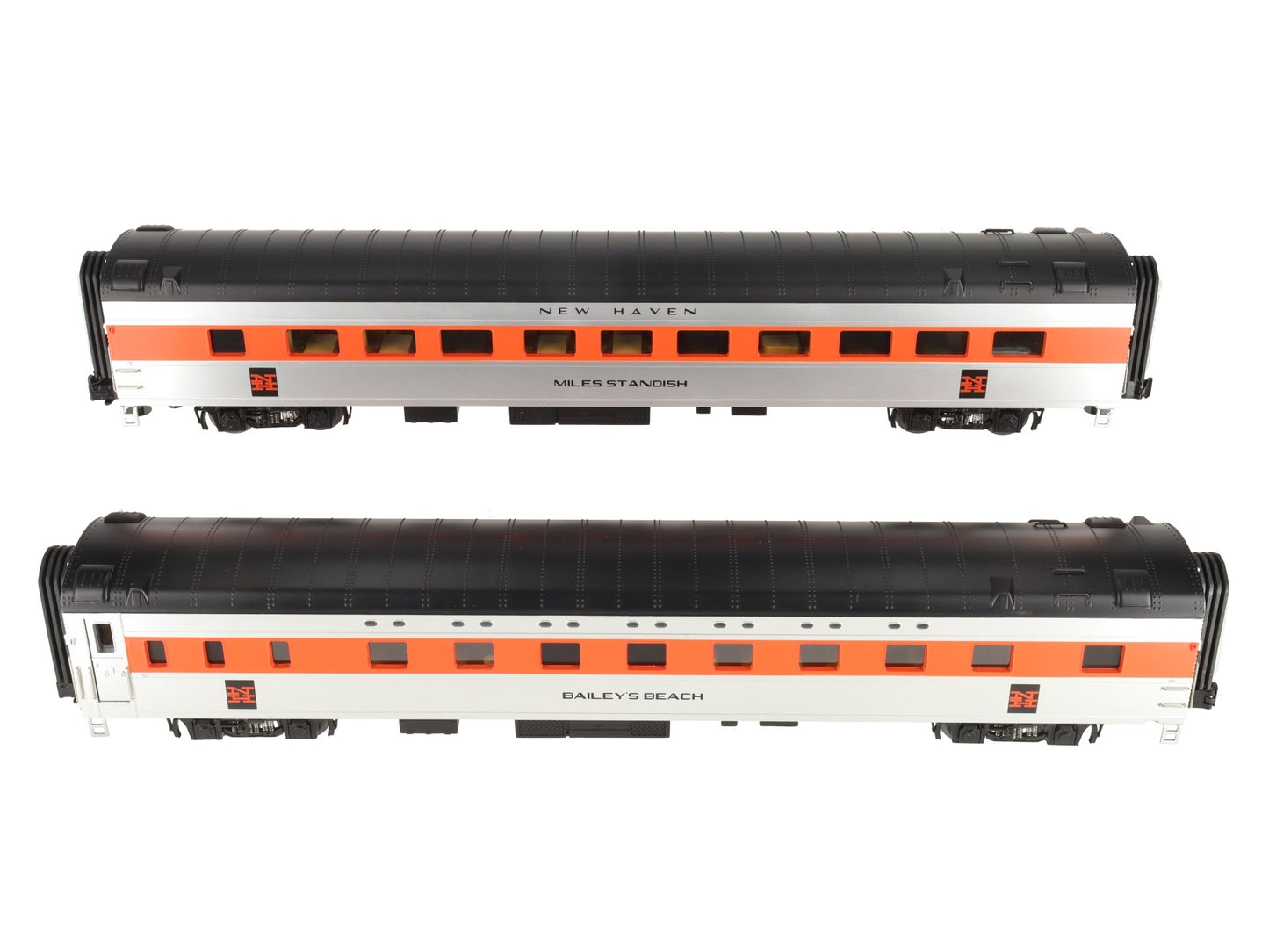 MTH 20-80005B O NH 70' Streamlined Sleeper/Diner Passenger Car Set (Set of 2) EX/Box