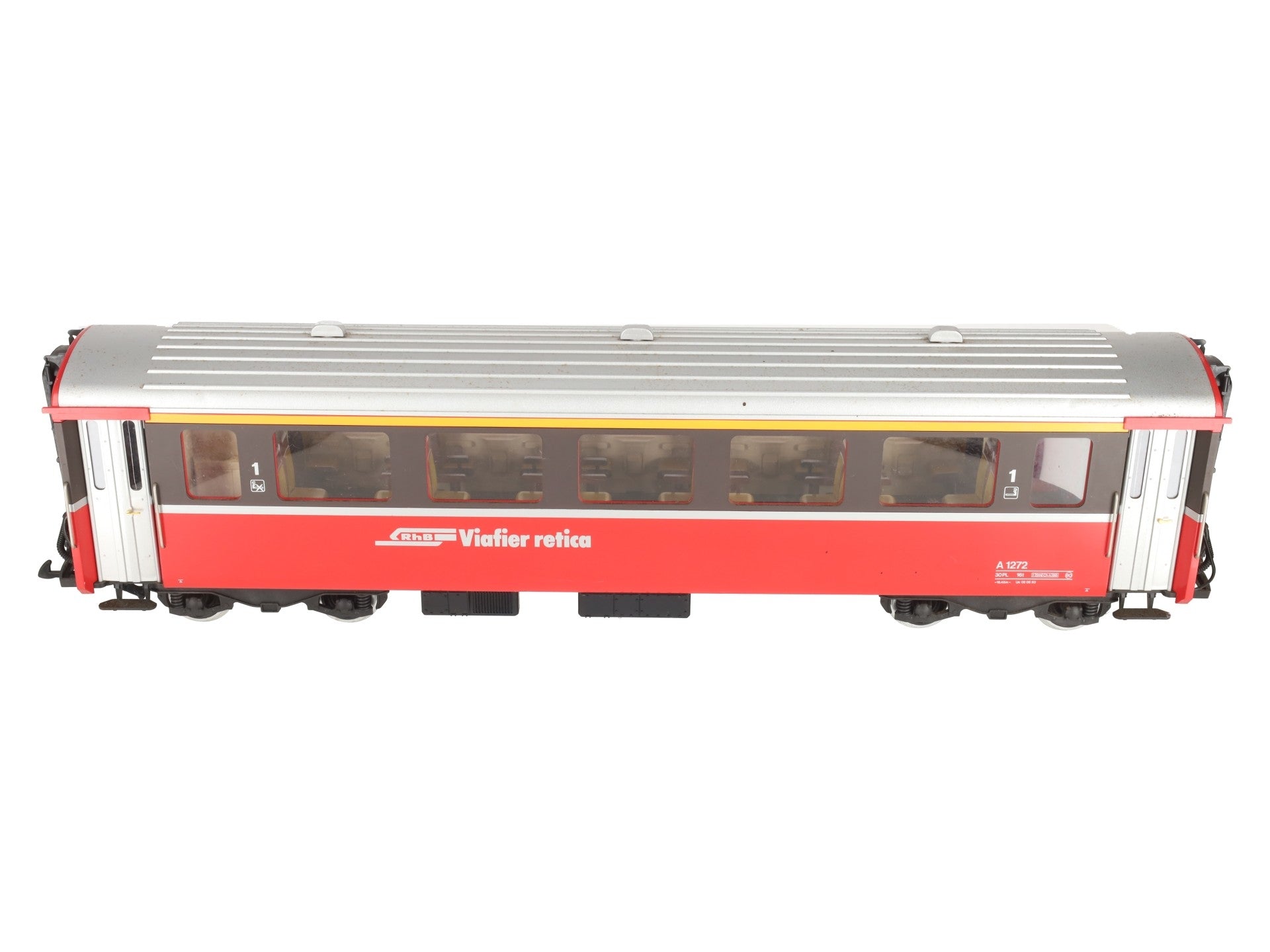 LGB 3067 G Scale Swiss 1st Class Rhatische Bahn Passenger Car (Metal Wheels) VG