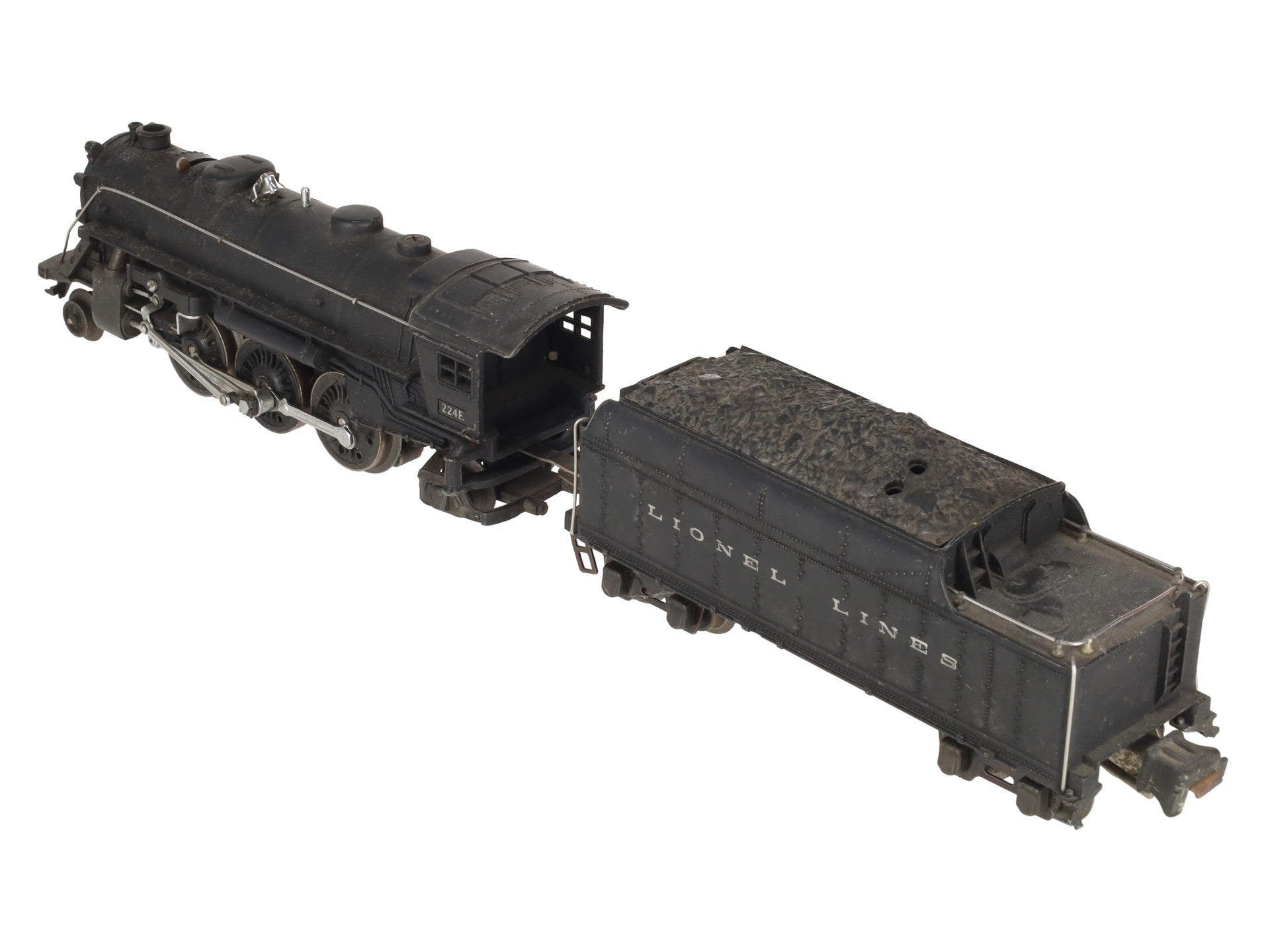 Lionel 224E Vintage O Diecast 2-6-2 Steam Locomotive & Tender 2224W VG