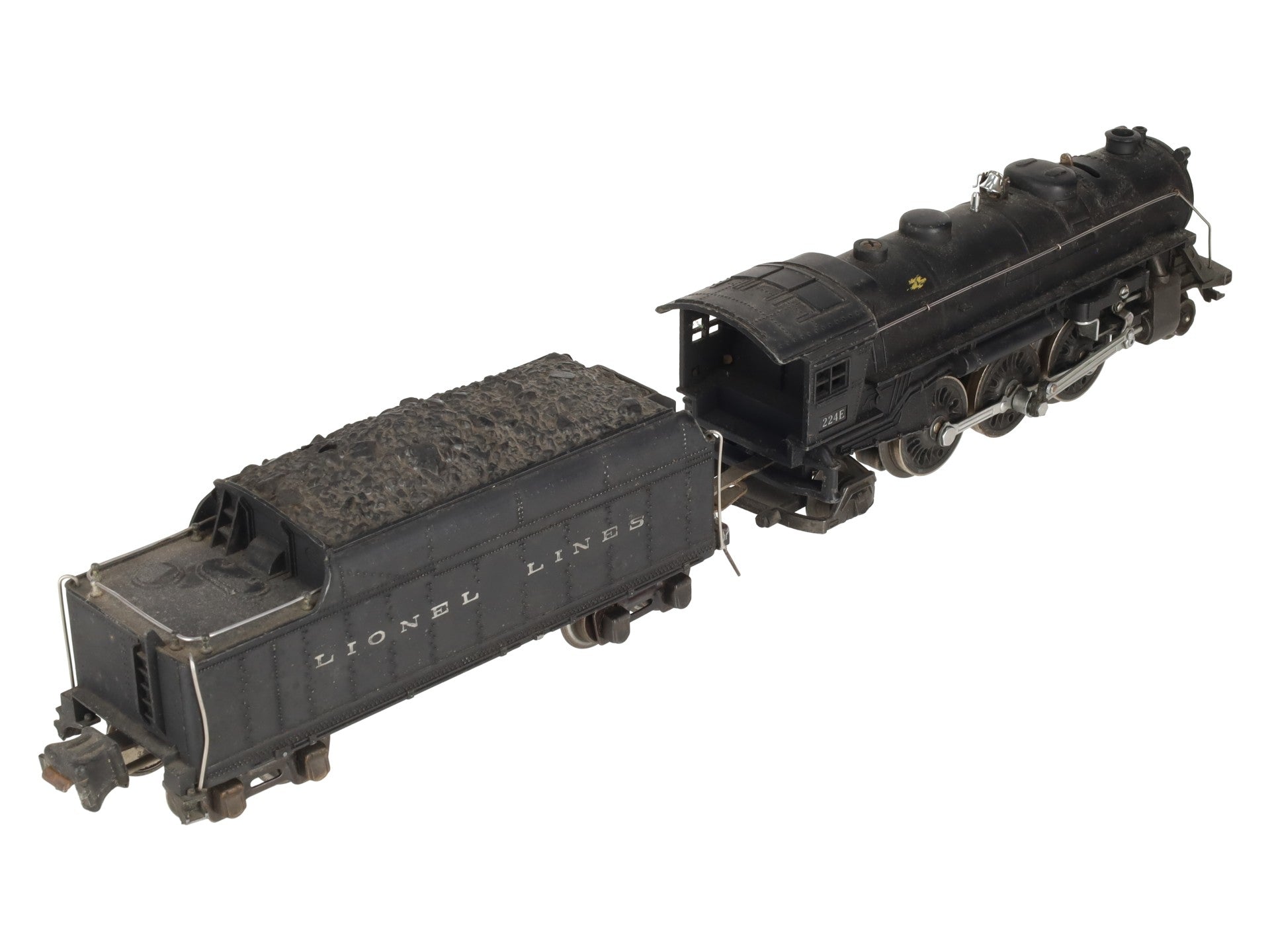 Lionel 224E Vintage O Diecast 2-6-2 Steam Locomotive & Tender 2224W VG