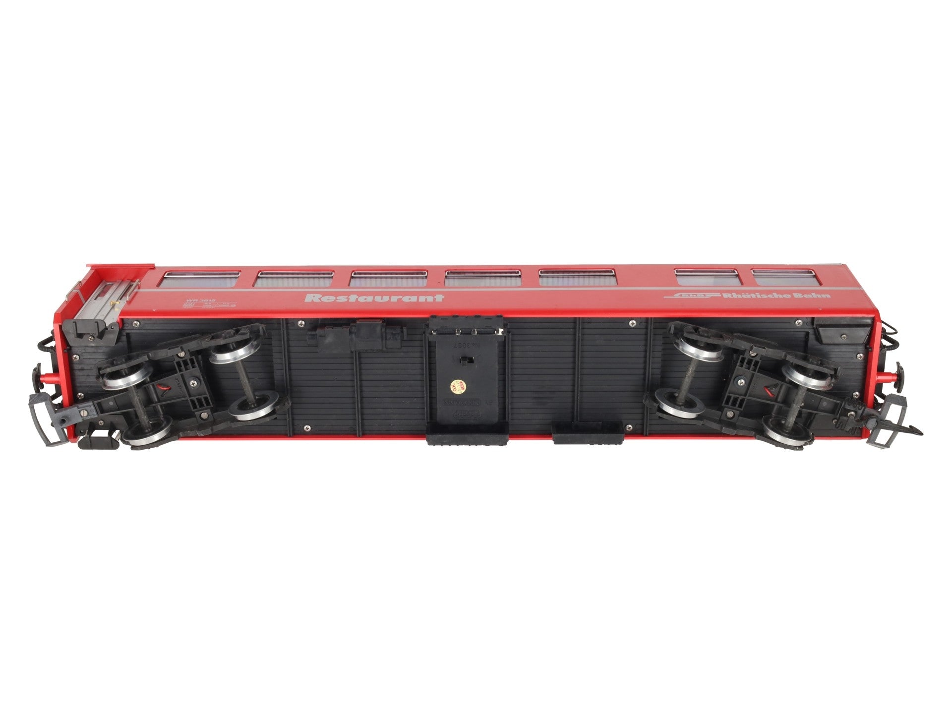 LGB 3068 G Scale RhB Red Restaurant / Diner Car #3815 (Metal Wheels) EX/Box