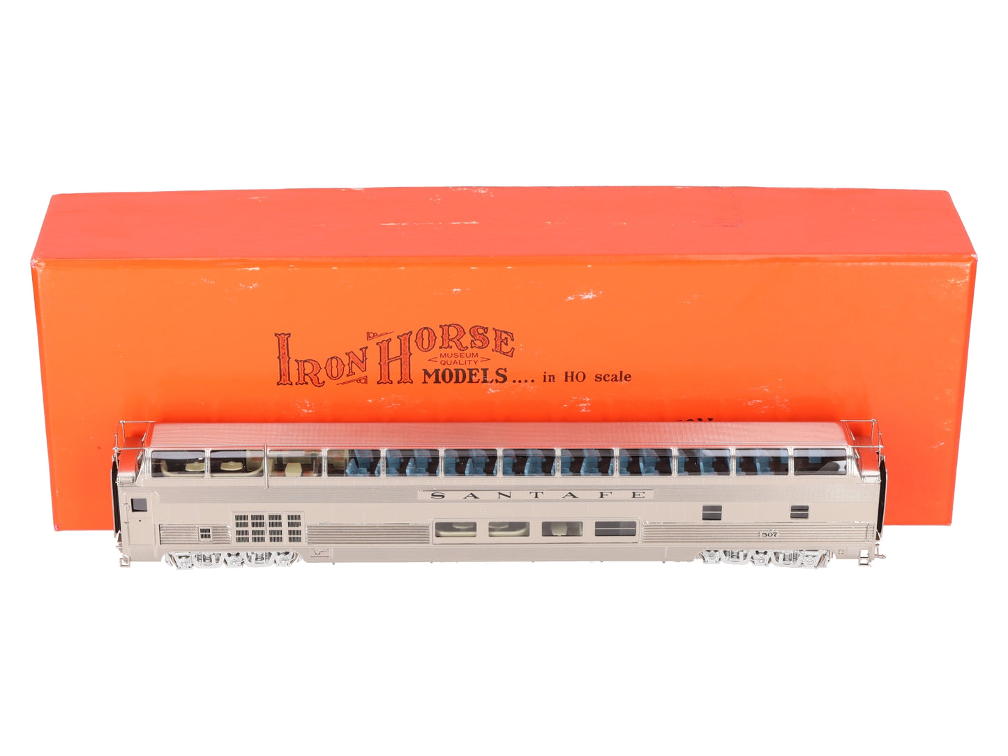 Precision Scale Co./Iron Horse 17434-1 HO BRASS ATSF Dome Lounge Car #507- F/P EX/Box