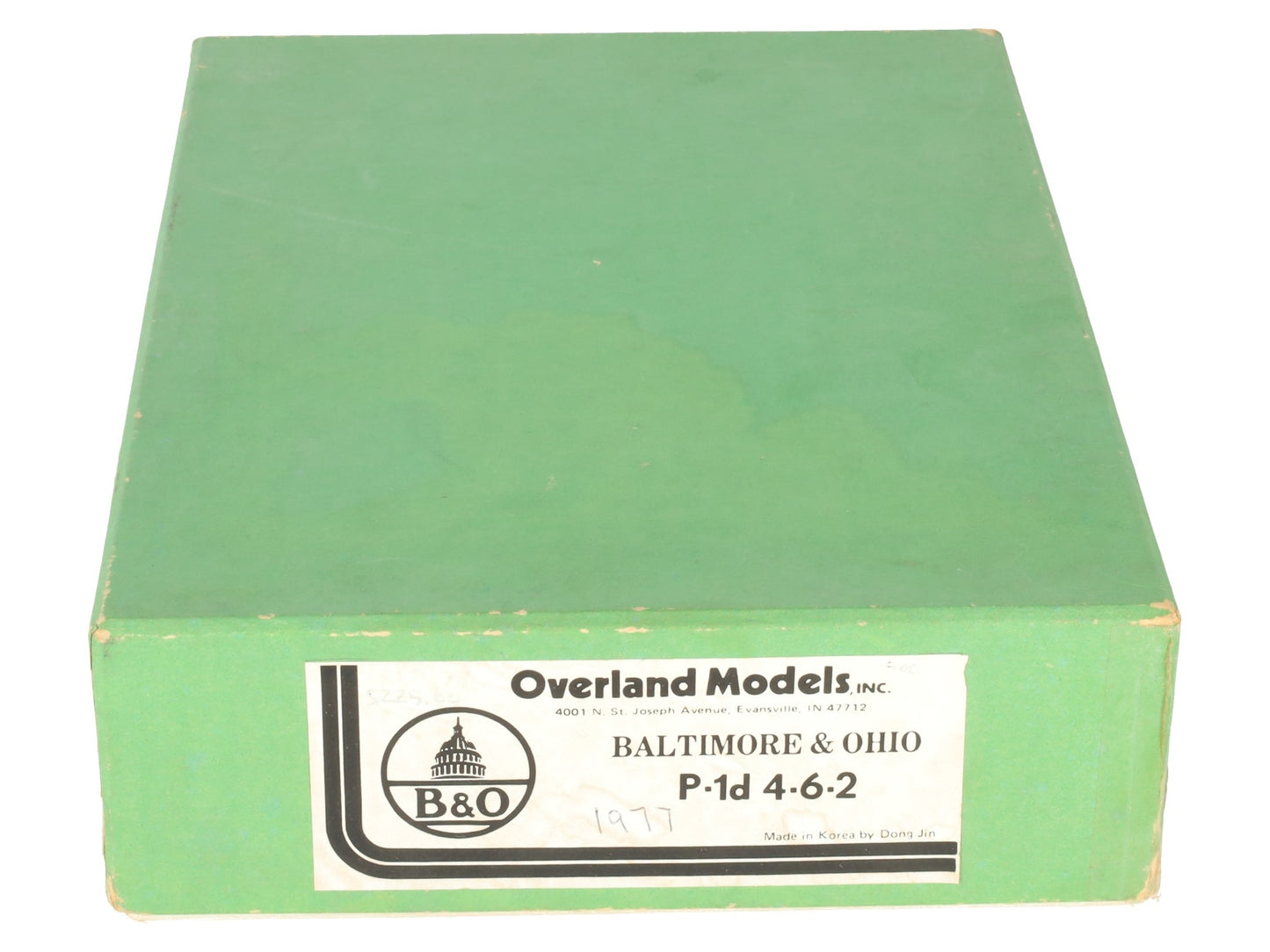 Overland HO BRASS Baltimore & Ohio P-1d 4-6-2 Steam Locomotive & Tender EX/Box