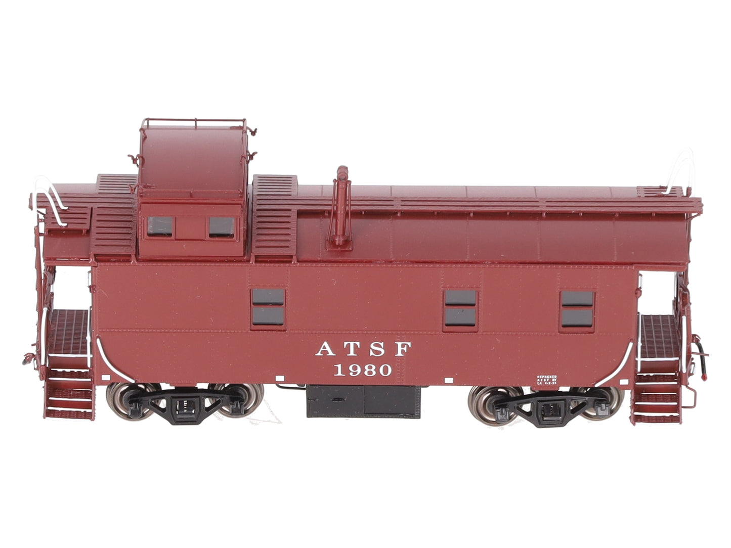 Pecos River Brass 2711P BRASS HO Scale Santa Fe Rebuild Caboose #1980- F/P LN/Box