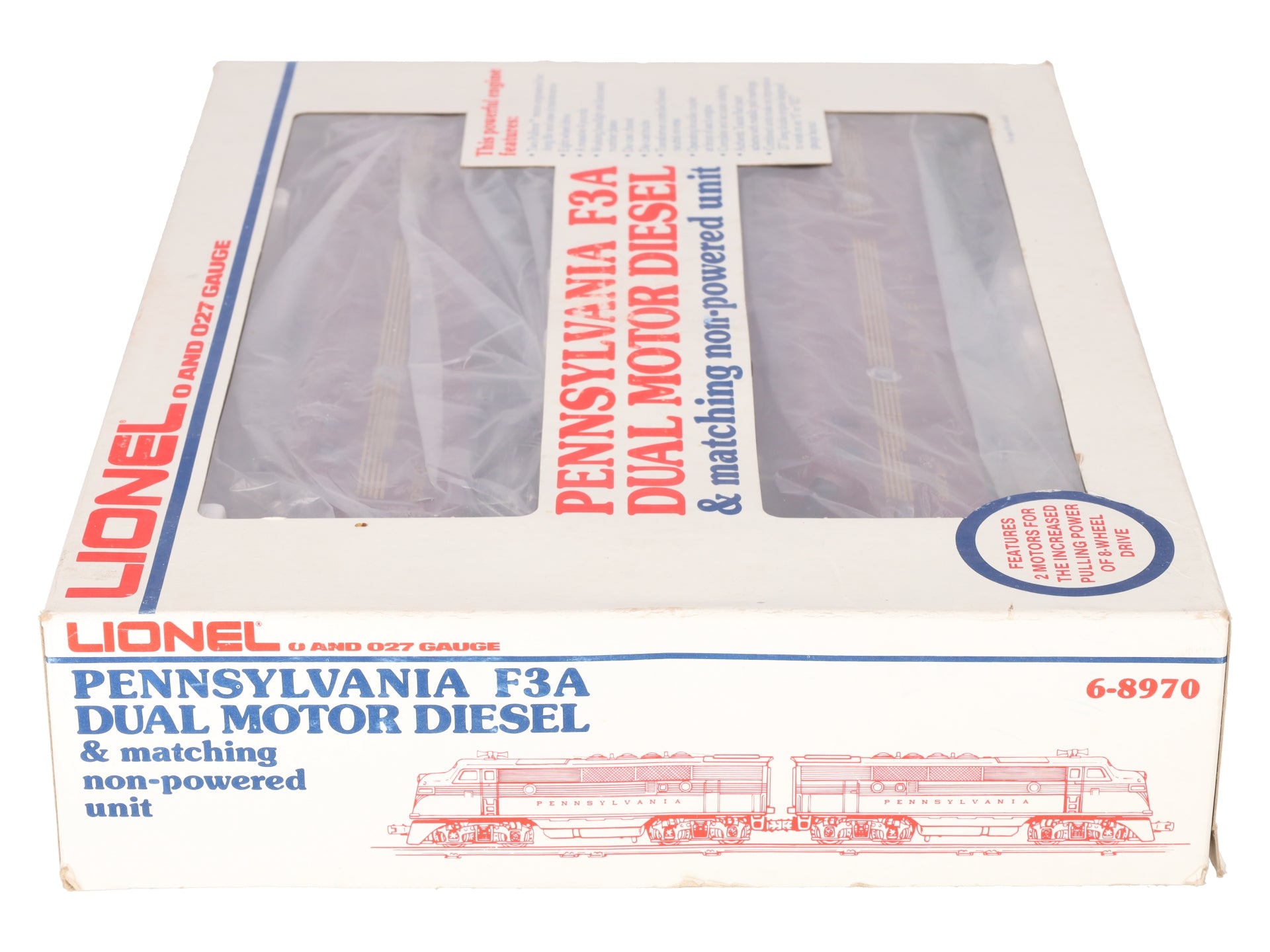 Lionel 6-8970 O Gauge Pennsylvania F3 Tuscan AA Diesel Locomotive Set- 8970/8971 EX/Box