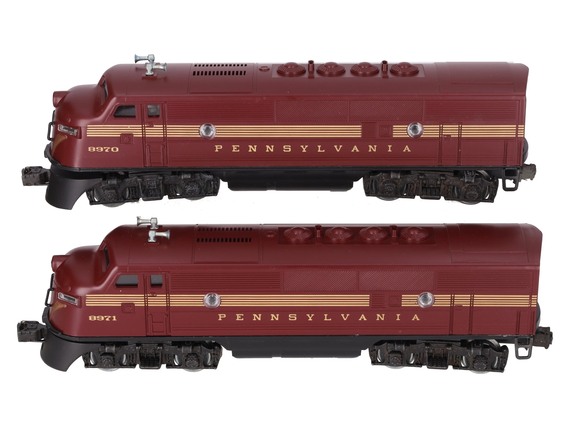 Lionel 6-8970 O Gauge Pennsylvania F3 Tuscan AA Diesel Locomotive Set- 8970/8971 EX/Box