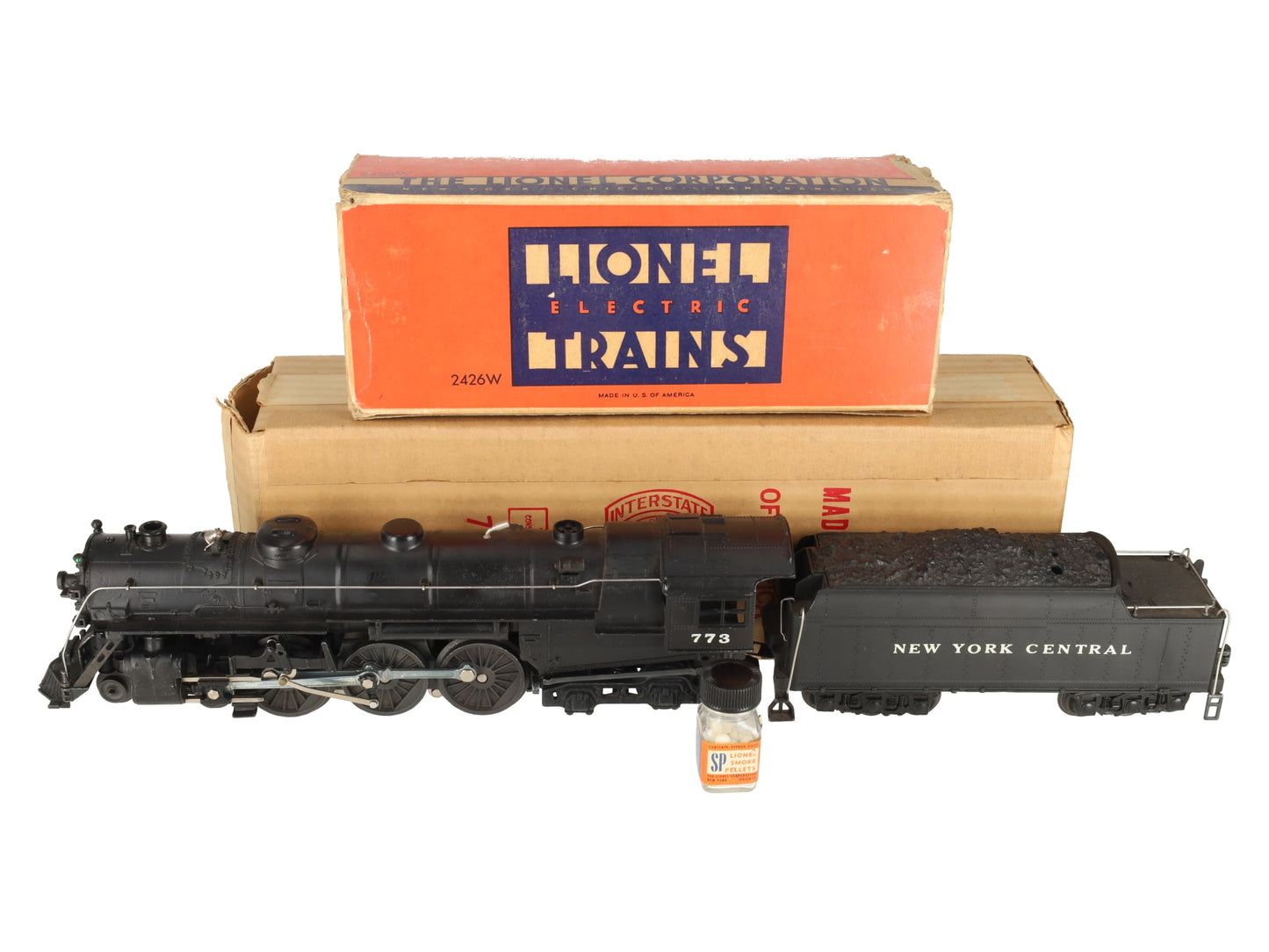 Lionel 773 Vintage O 4-6-4 Hudson Steam Locomotive w/2426W Tender - 1964 Version VG/Box