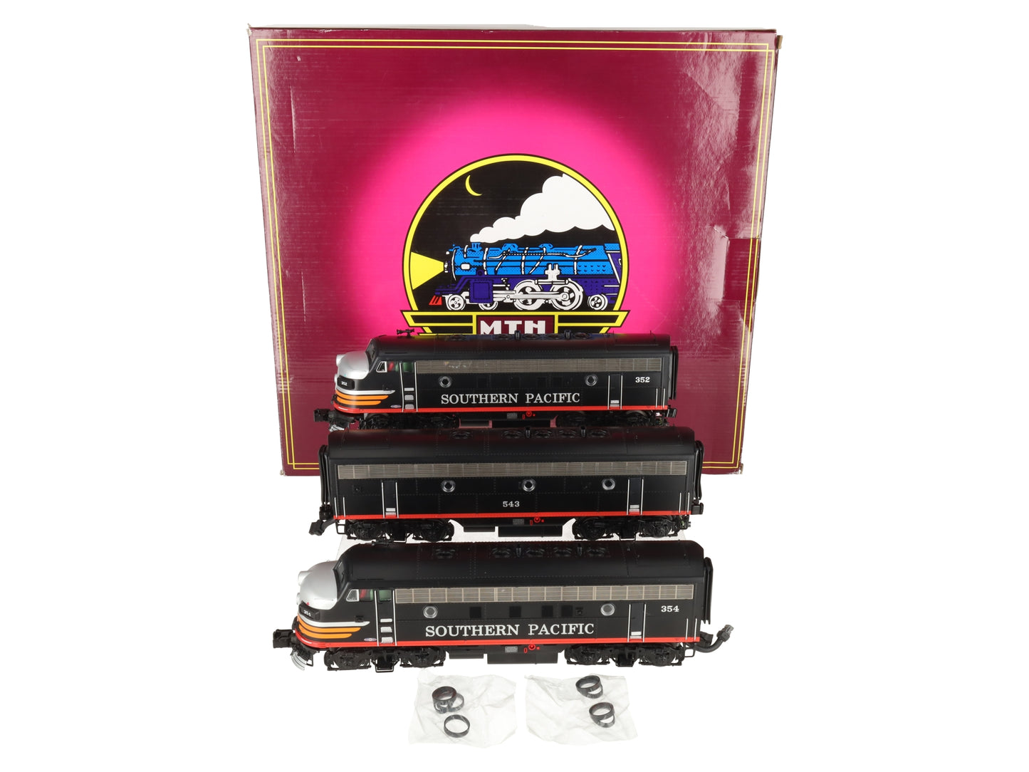 MTH 20-20390-1 O Southern Pacific F-7 ABA Diesel Set #352/354/543 w/PS3 EX/Box