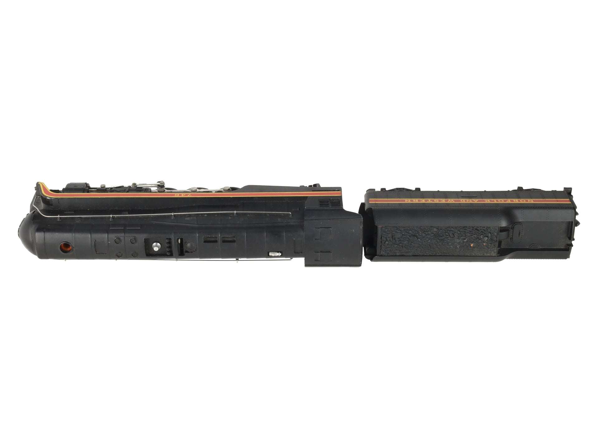 Lionel 746 Vintage O N&W J Class 4-8-4 Steam Locomotive & Tender w/ Long Stripe VG/Box