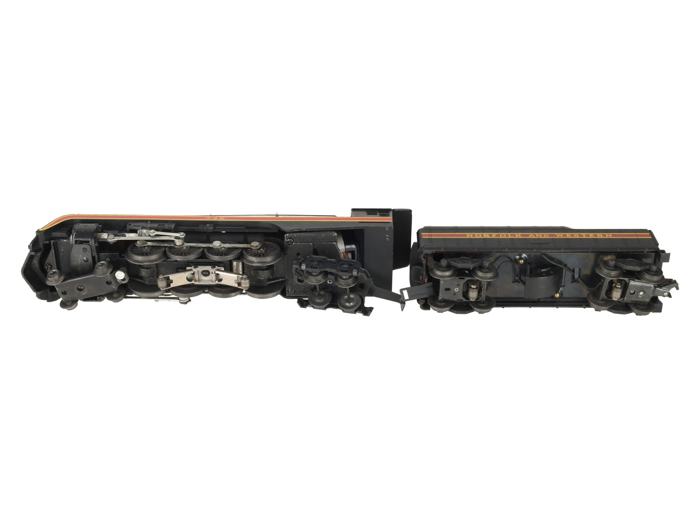 Lionel 746 Vintage O N&W J Class 4-8-4 Steam Locomotive & Tender w/ Long Stripe VG/Box