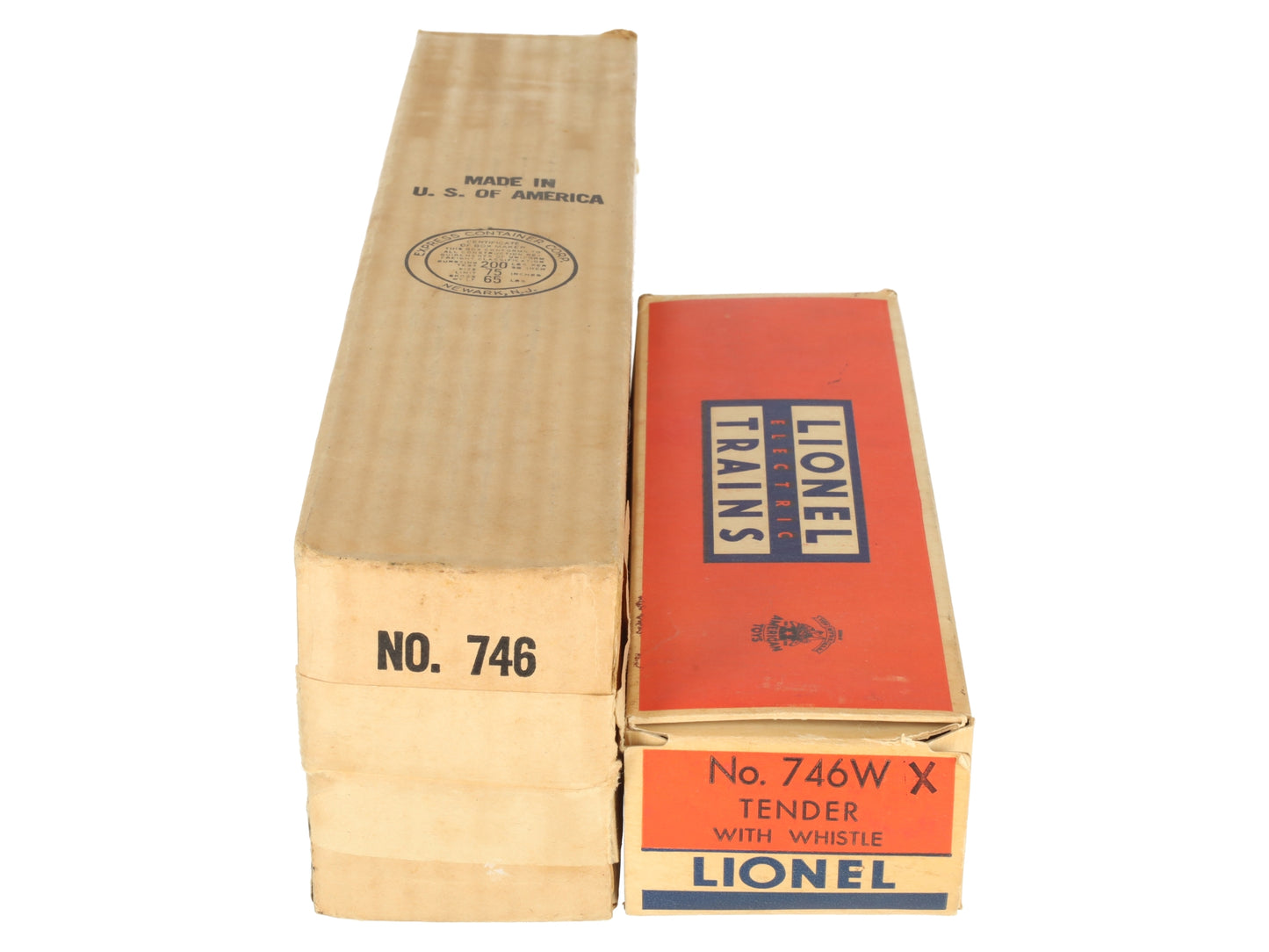 Lionel 746 Vintage O N&W J Class 4-8-4 Steam Locomotive & Tender w/ Long Stripe VG/Box