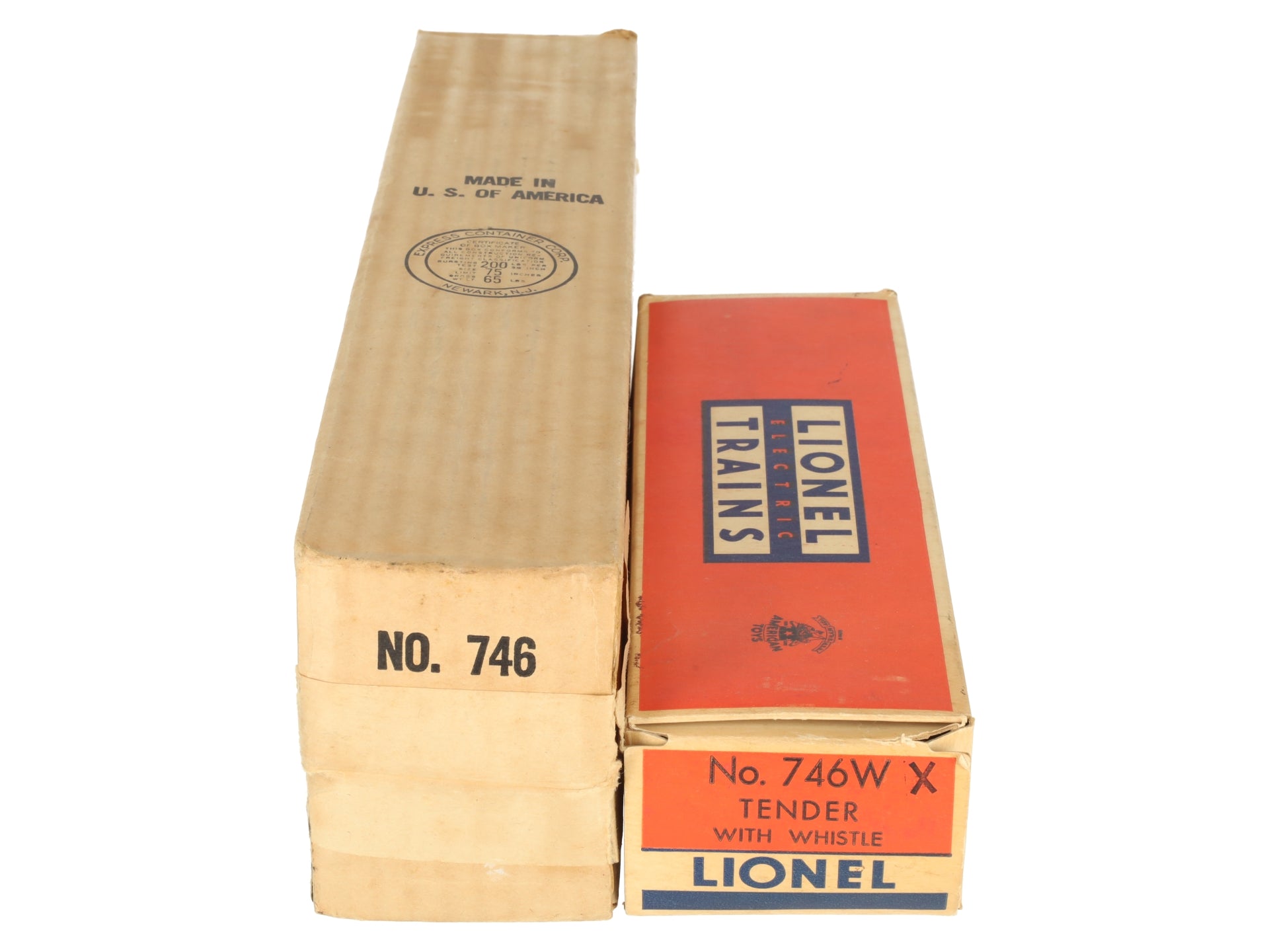 Lionel 746 Vintage O N&W J Class 4-8-4 Steam Locomotive & Tender w/ Long Stripe VG/Box