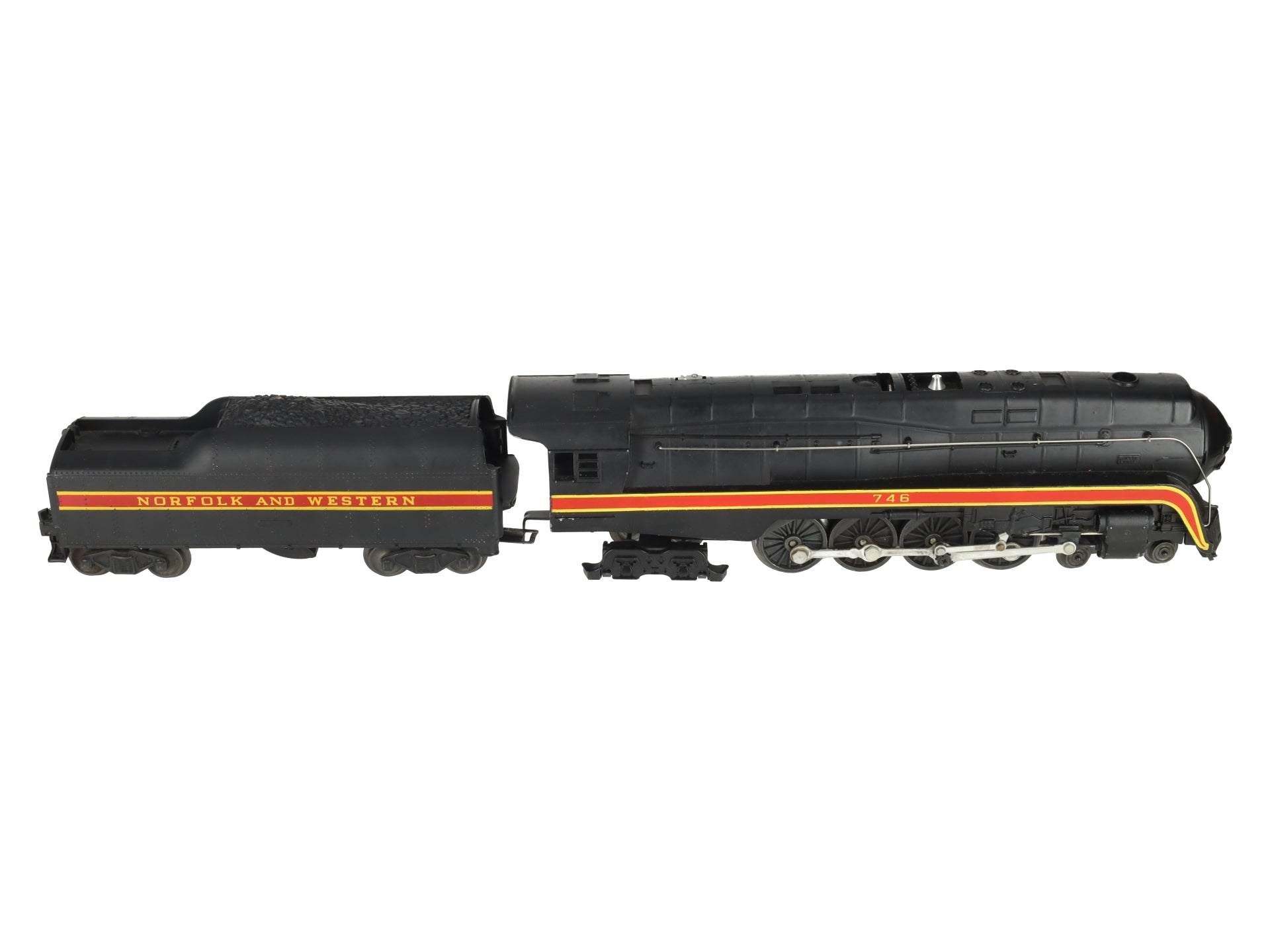 Lionel 746 Vintage O N&W J Class 4-8-4 Steam Locomotive & Tender w/ Long Stripe VG/Box