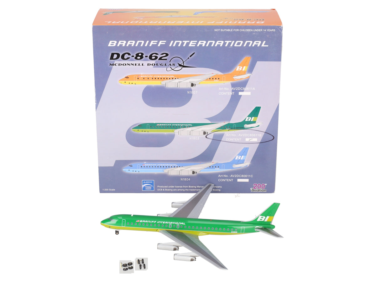 Aviation 200 AV2DC80611B 1:200 Braniff International DC-8-62 McDonnell Douglas