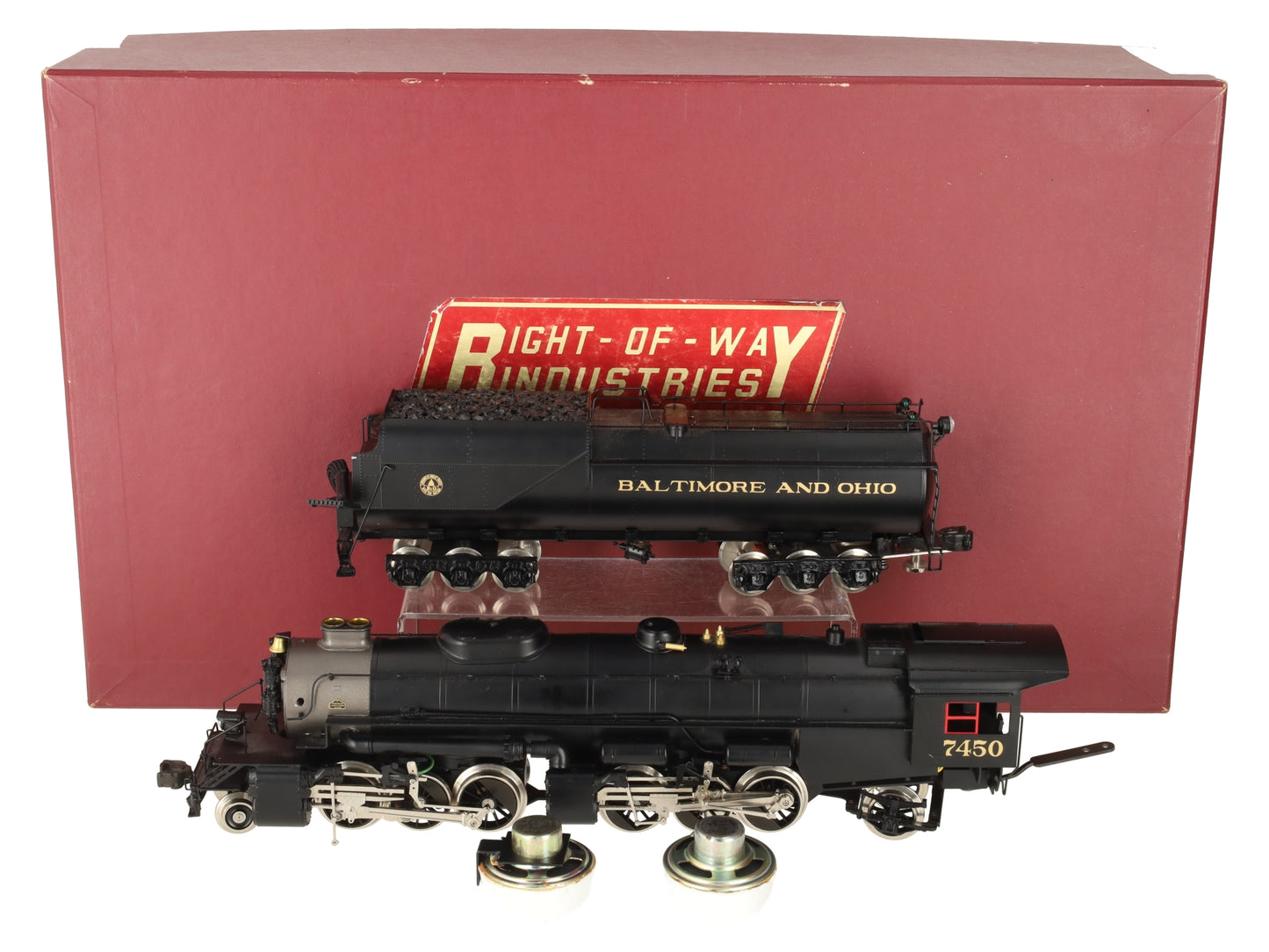 Right-of-Way 5001 O Scale BRASS B&O KK2 2-6-6-2 Steam Locomotive & Tender #7450 EX/Box