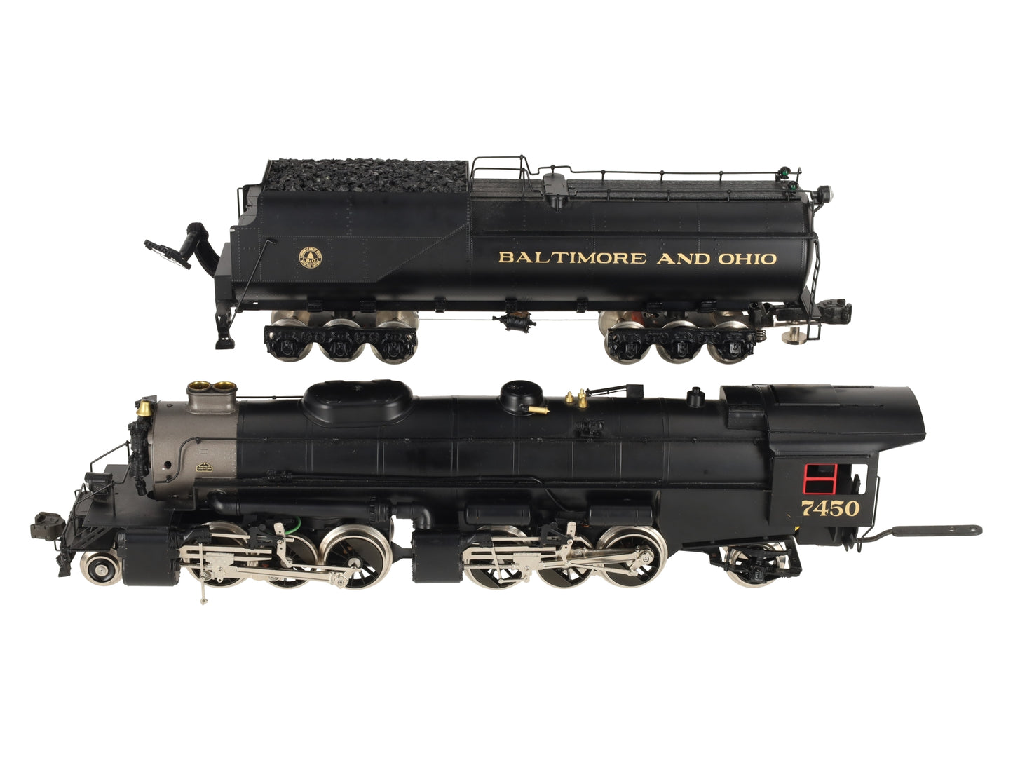 Right-of-Way 5001 O Scale BRASS B&O KK2 2-6-6-2 Steam Locomotive & Tender #7450 EX/Box
