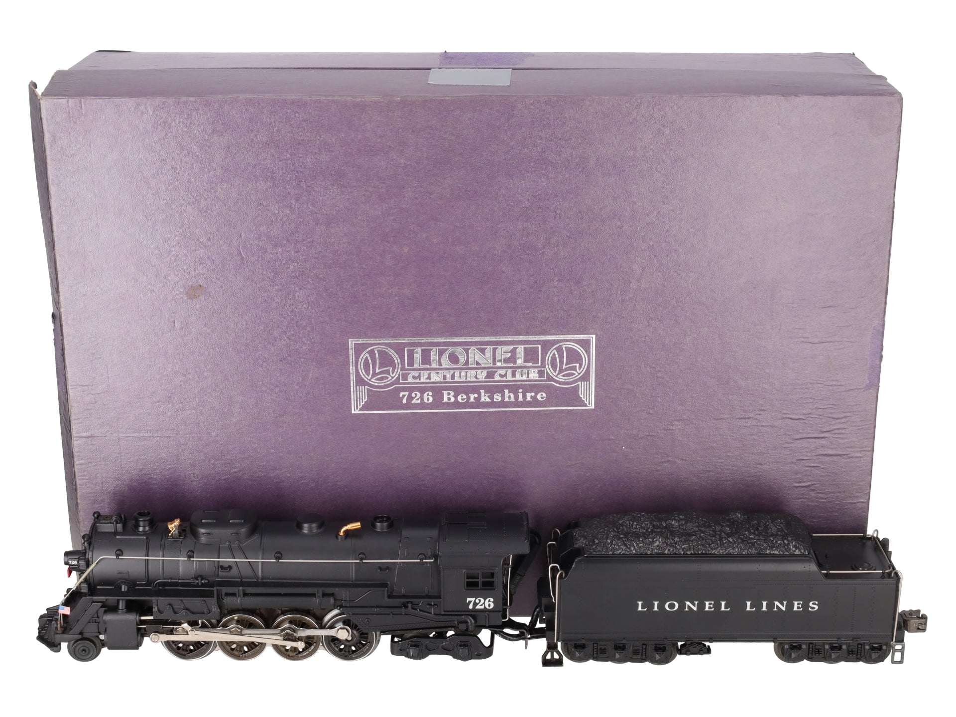 Lionel 6-18053 O Gauge Century Club Berkshire 2-8-4 Steam Loco & Tender #726 EX/Box