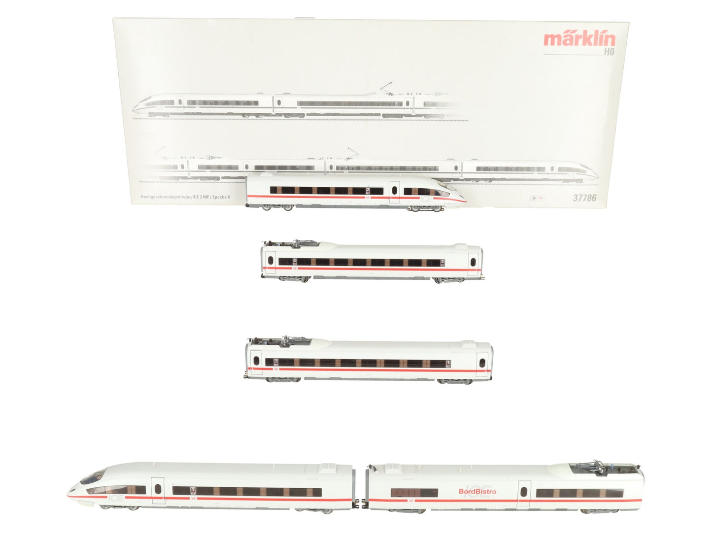 Marklin 37786 HO HDgtl ICE 3 Powered Rail Car Set w/Sound EX/Box