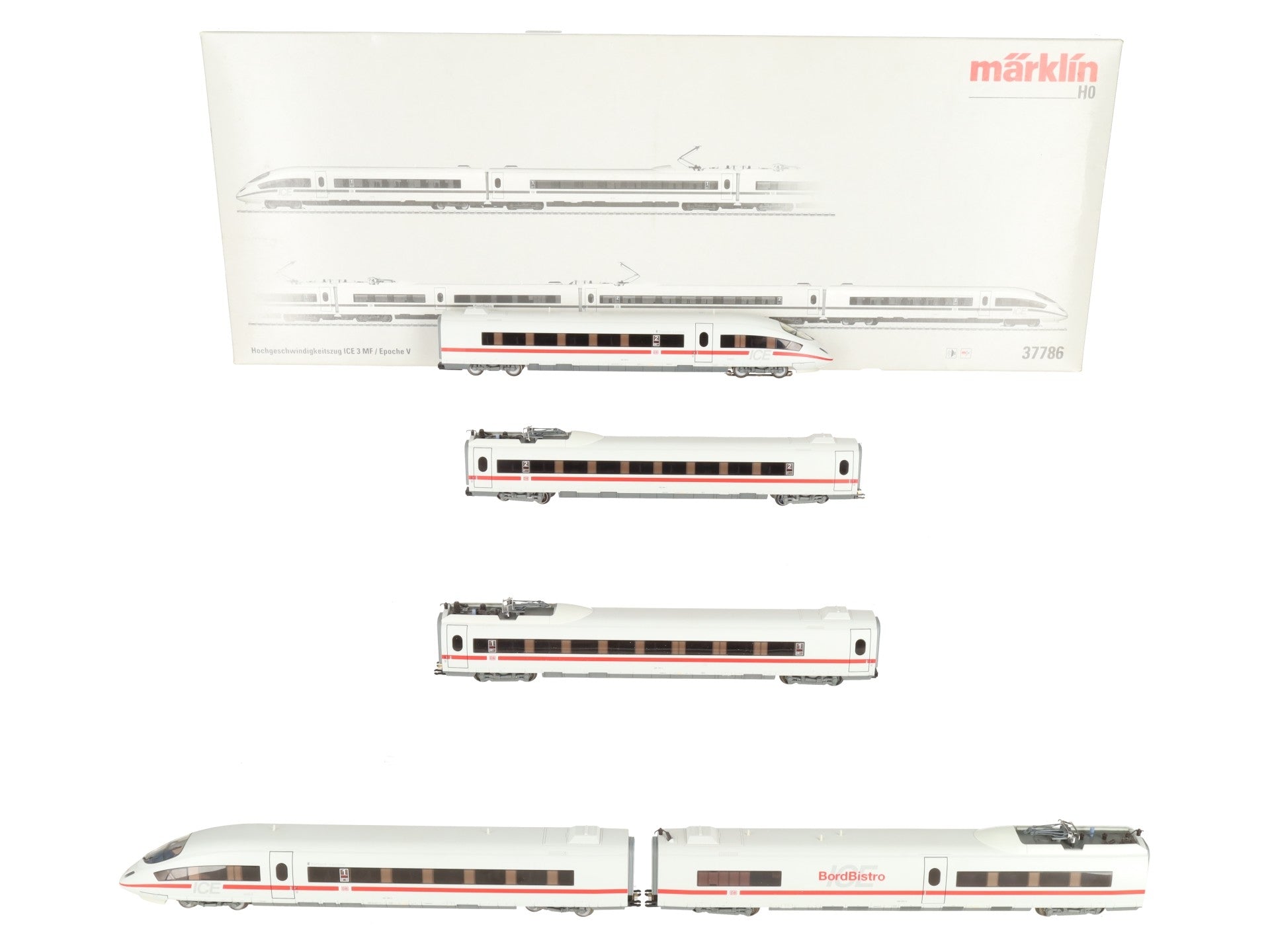 Marklin 37786 HO HDgtl ICE 3 Powered Rail Car Set w/Sound EX/Box