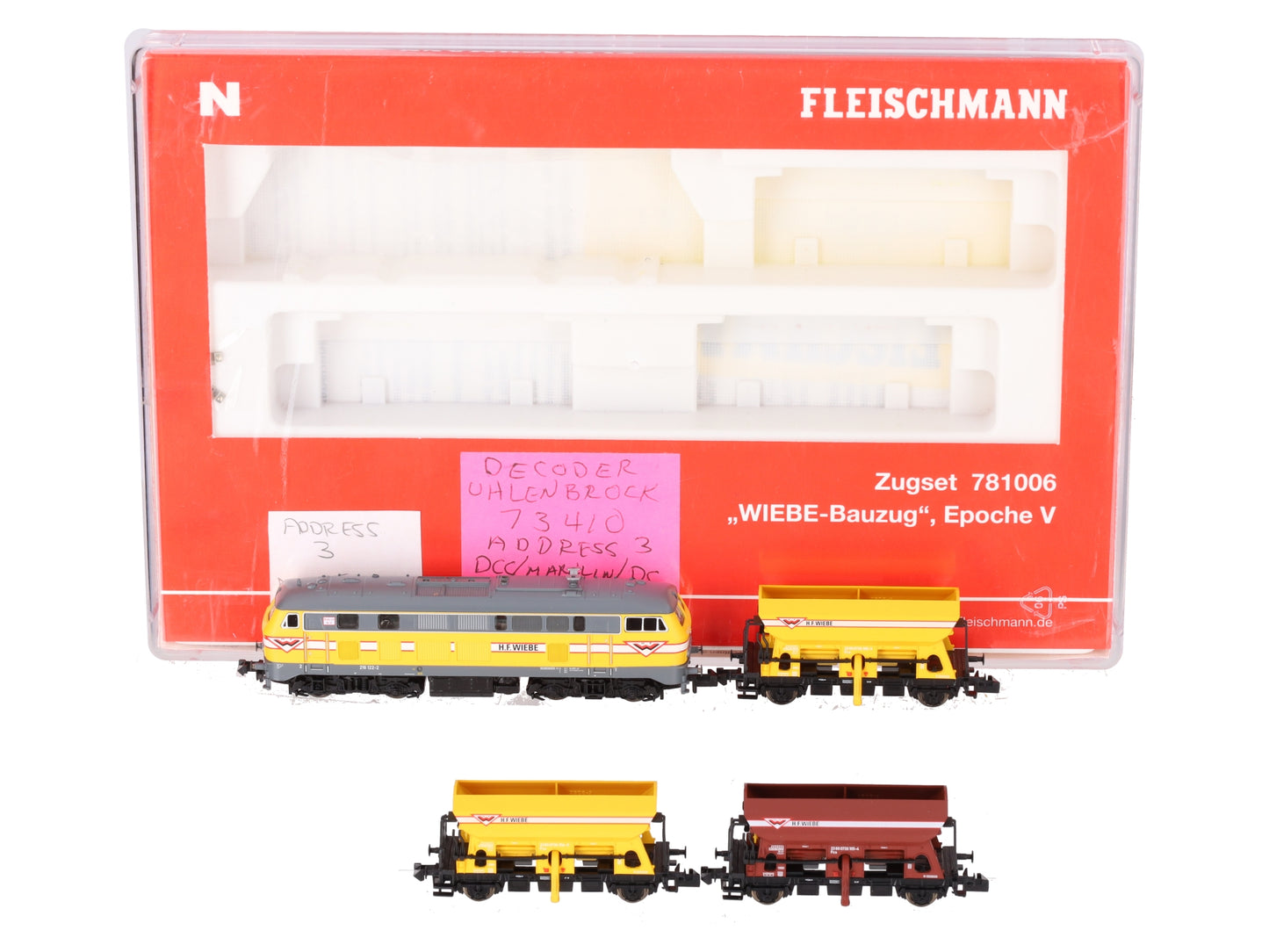 Fleischmann 781006 N Scale HFW Zugset Epoche V Diesel Locomotive Set EX/Box