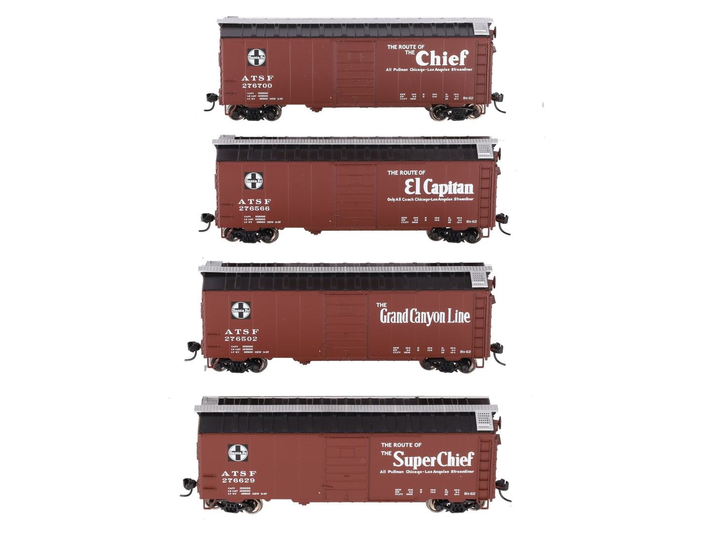 Walthers 910-51400 HO Atchison Topeka Santa Fe Slogan 40' PS-1 Boxcar (Set of 4) LN/Box