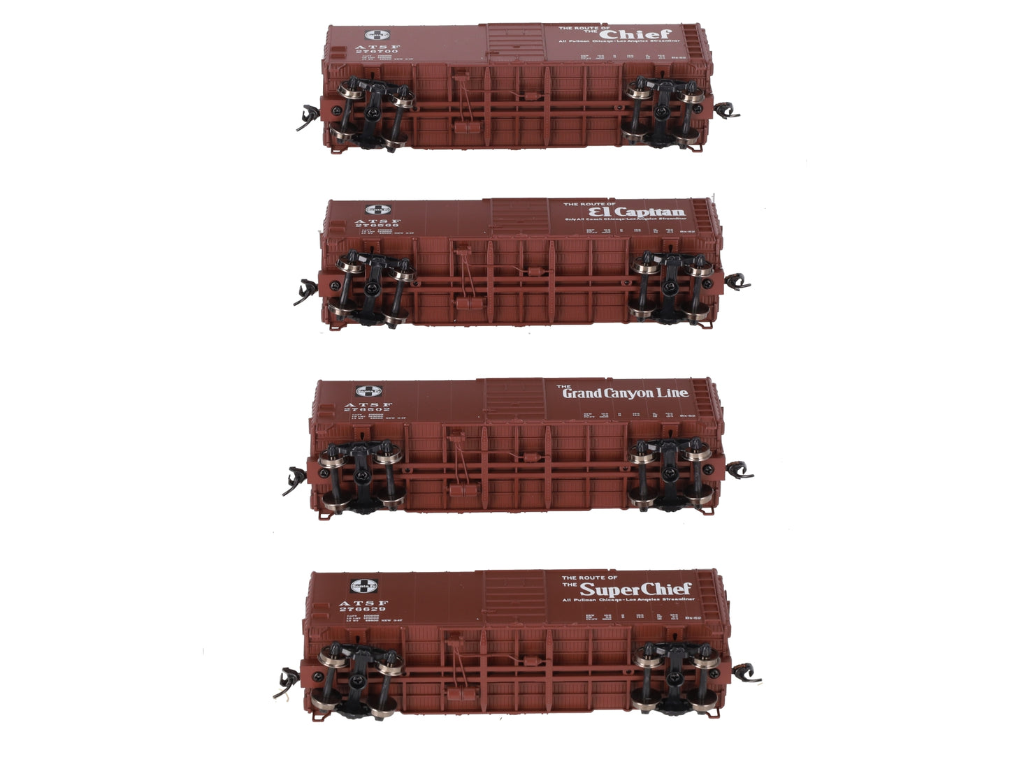 Walthers 910-51400 HO Atchison Topeka Santa Fe Slogan 40' PS-1 Boxcar (Set of 4) LN/Box