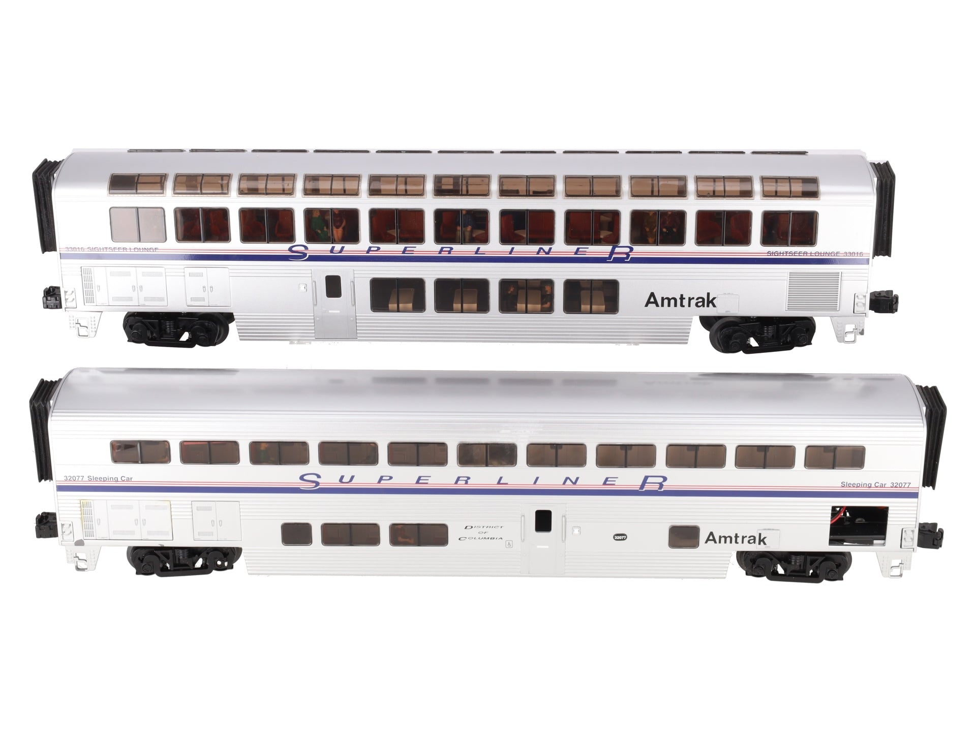 Lionel 6-29165 O Amtrak Superliner Passenger Set (Pack of 2) EX/Box