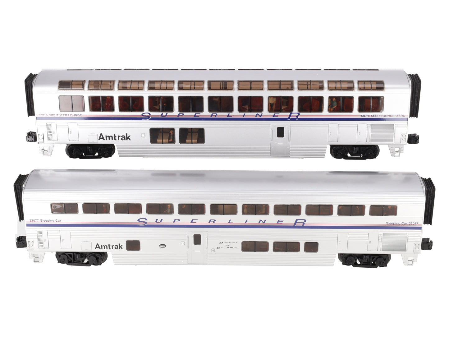 Lionel 6-29165 O Amtrak Superliner Passenger Set (Pack of 2) EX/Box