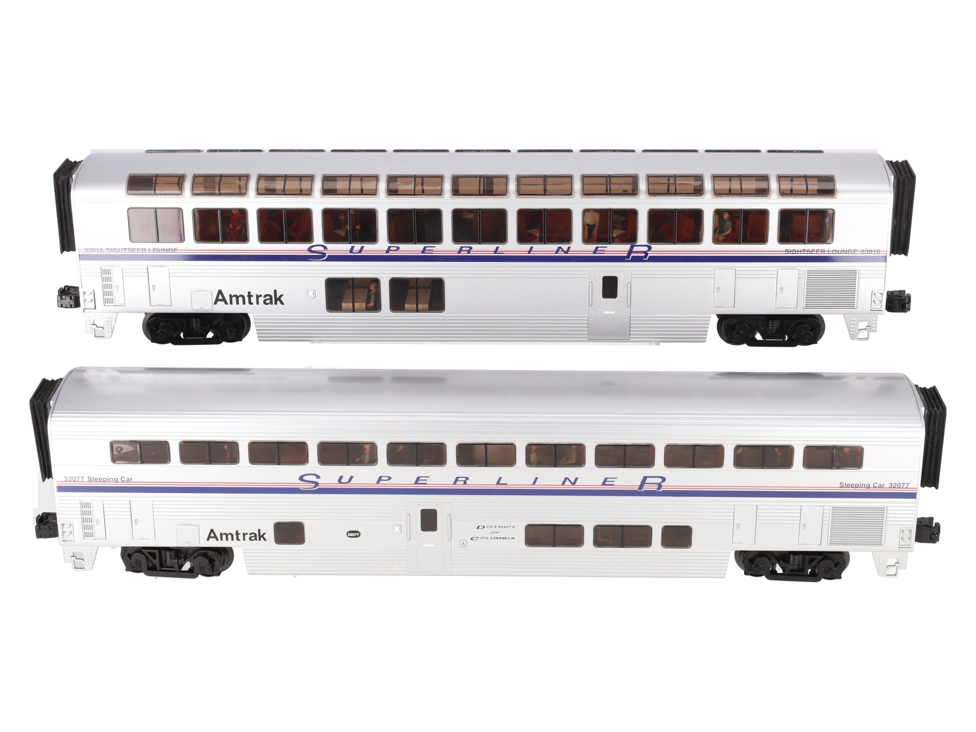 Lionel 6-29165 O Amtrak Superliner Passenger Set (Pack of 2) EX/Box