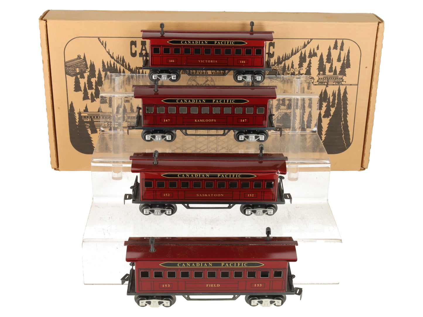 Marx 51931 O Gauge Canadian Pacific Passenger Cars (Set of 4) VG/Box