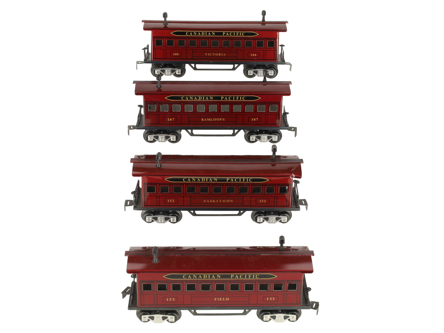 Marx 51931 O Gauge Canadian Pacific Passenger Cars (Set of 4) VG/Box