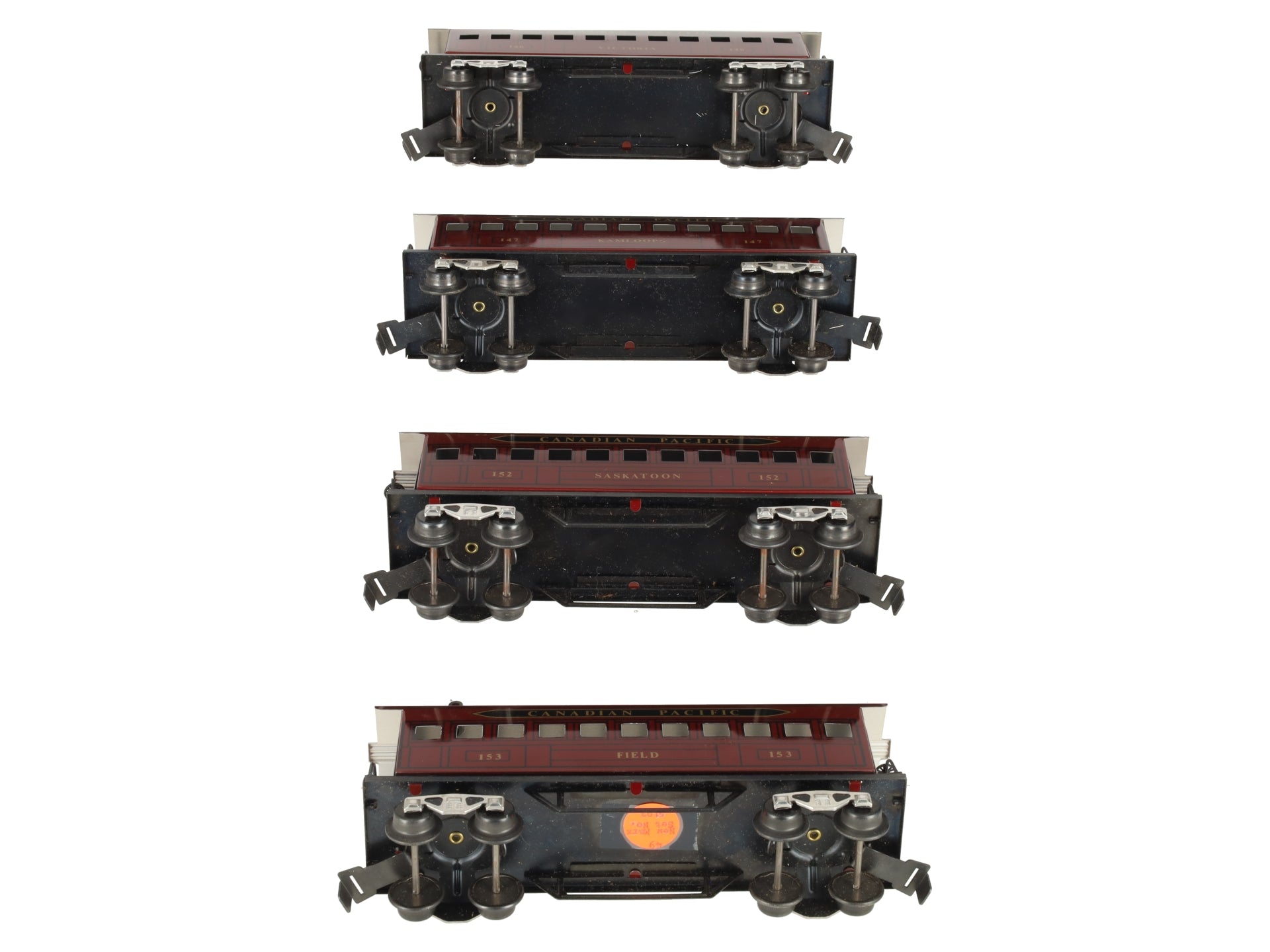 Marx 51931 O Gauge Canadian Pacific Passenger Cars (Set of 4) VG/Box