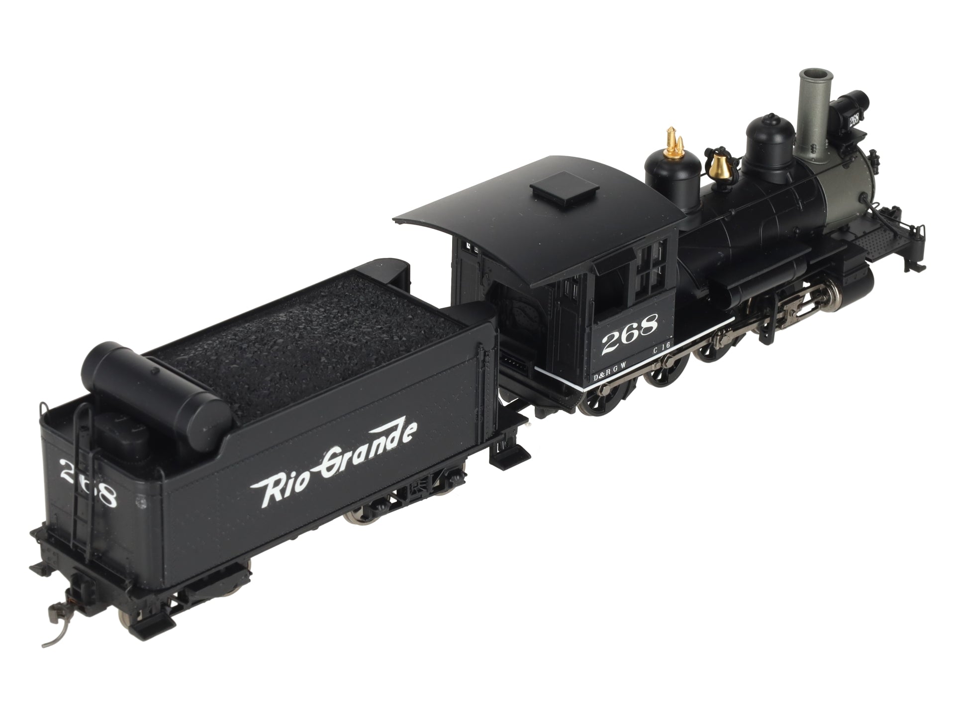 Broadway Limited 908 On30 Scale Rio Grande D&RGW C-16 2-8-0 Steam Loco & Tender/Box