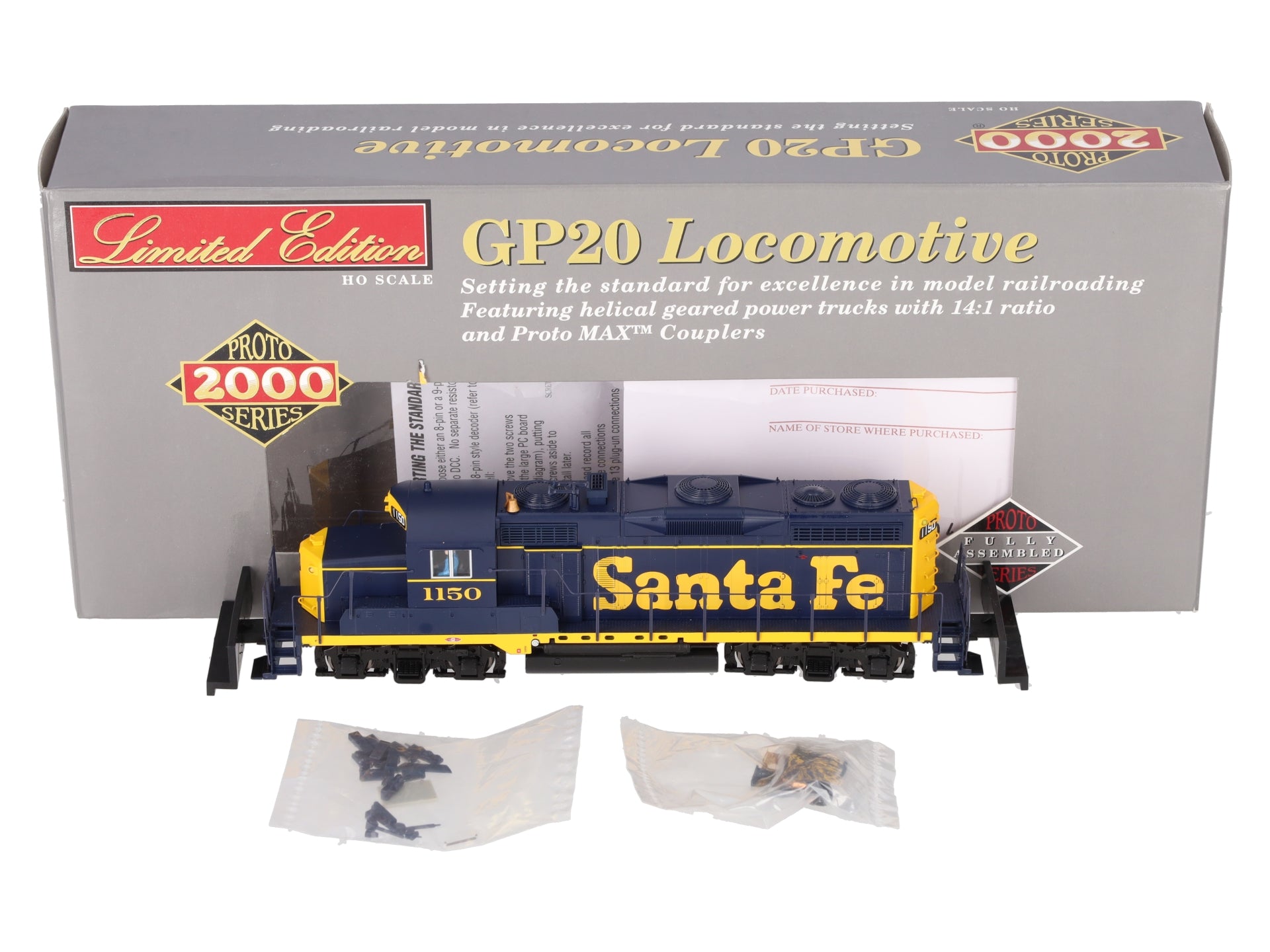 Proto 2000 920-48551 HO Scale Santa Fe GP20 Diesel Locomotive #1150 EX/Box