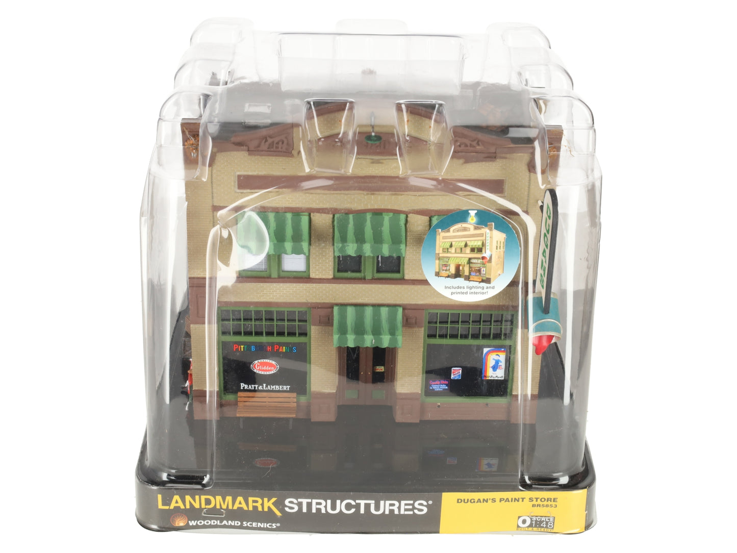 Woodland Scenics BR5853 O Scale Built-&-Ready Dugan's Paint Store Building EX/Box