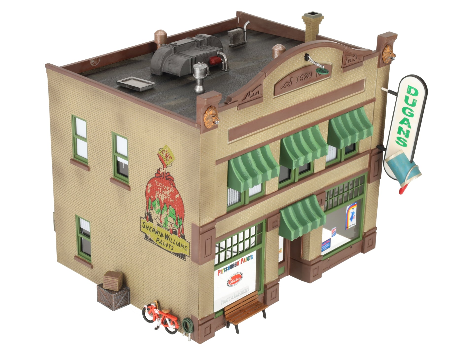 Woodland Scenics BR5853 O Scale Built-&-Ready Dugan's Paint Store Building EX/Box