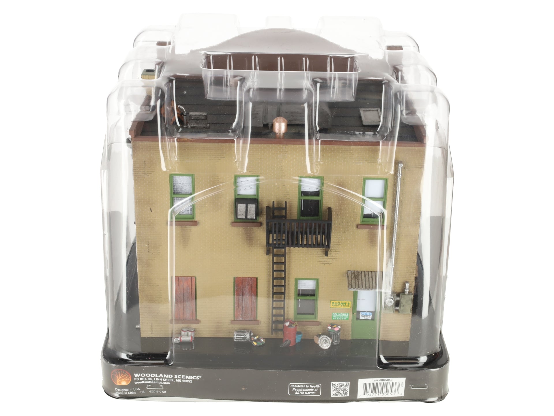 Woodland Scenics BR5853 O Scale Built-&-Ready Dugan's Paint Store Building EX/Box