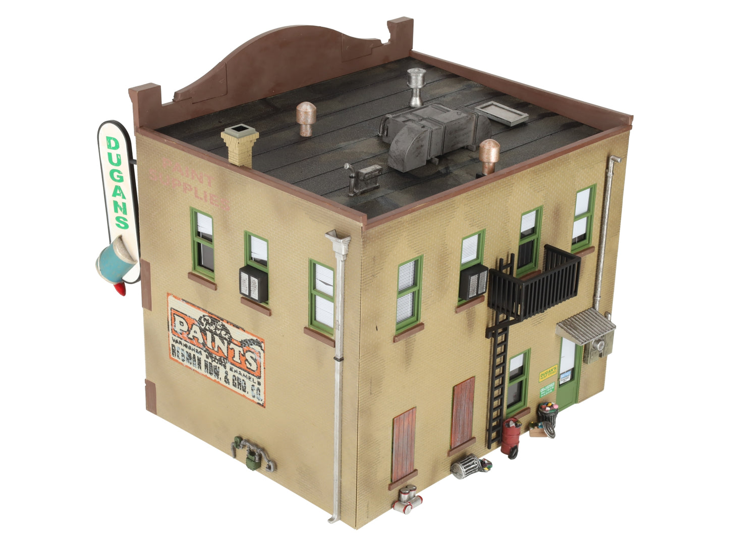 Woodland Scenics BR5853 O Scale Built-&-Ready Dugan's Paint Store Building EX/Box