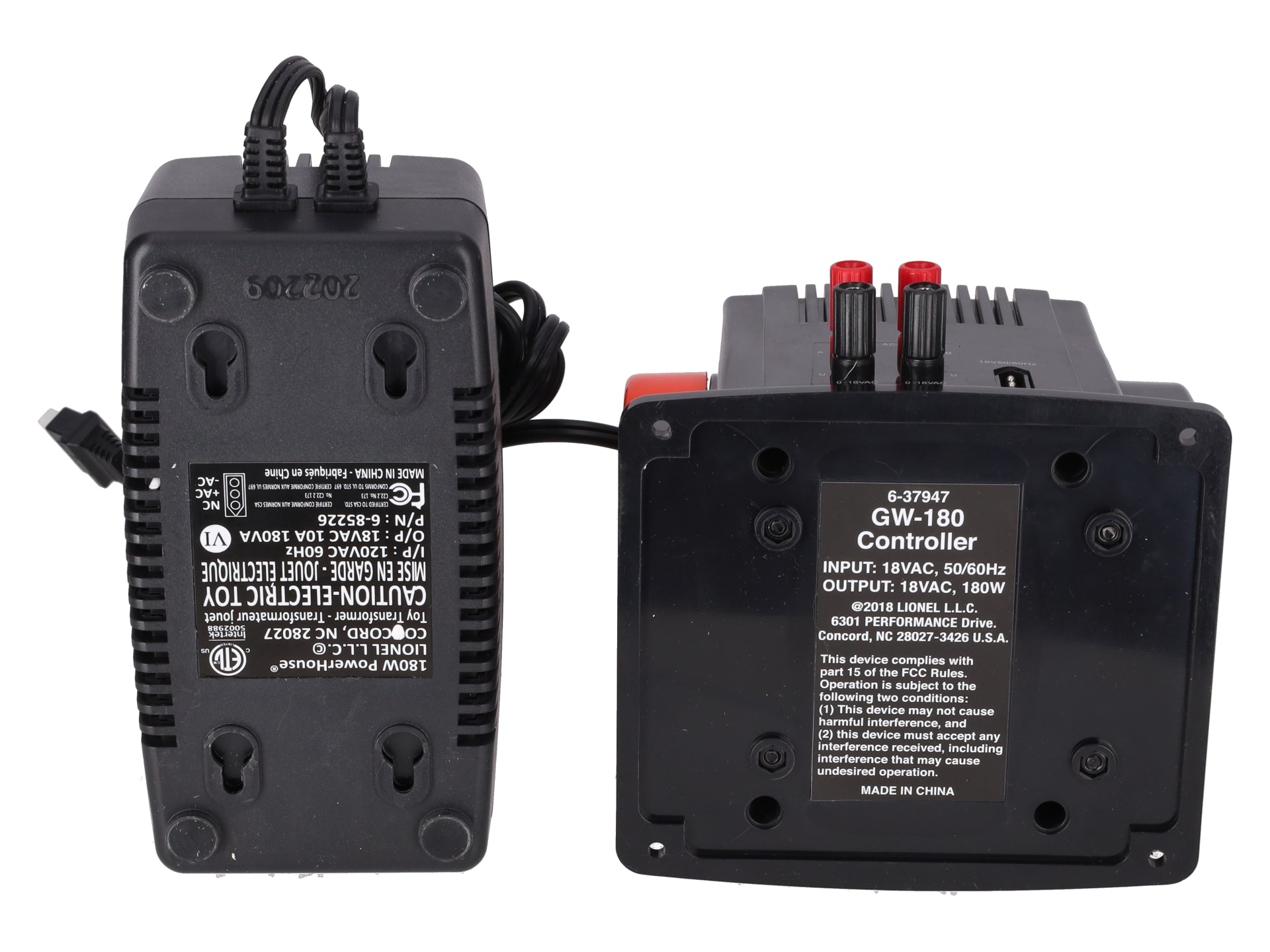 Lionel 6-37947 O Gauge GW-180 180 Watt Transformer EX/Box