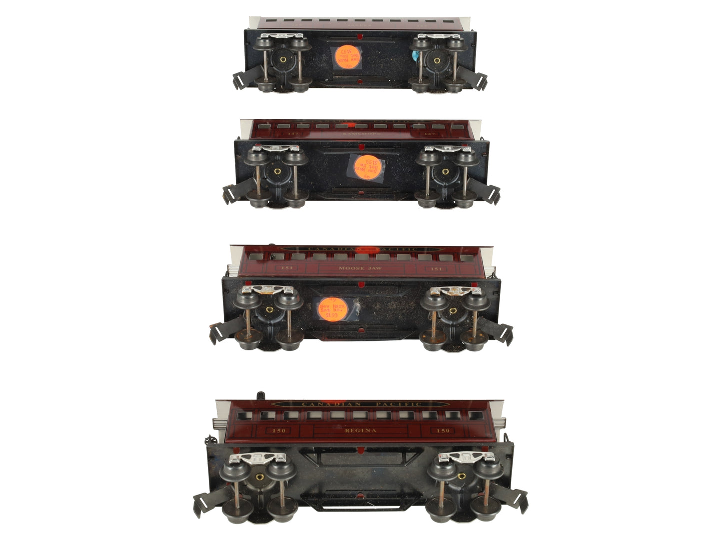 Marx 51931 O Gauge Canadian Pacific Passenger Cars (Set of 4) EX/Box