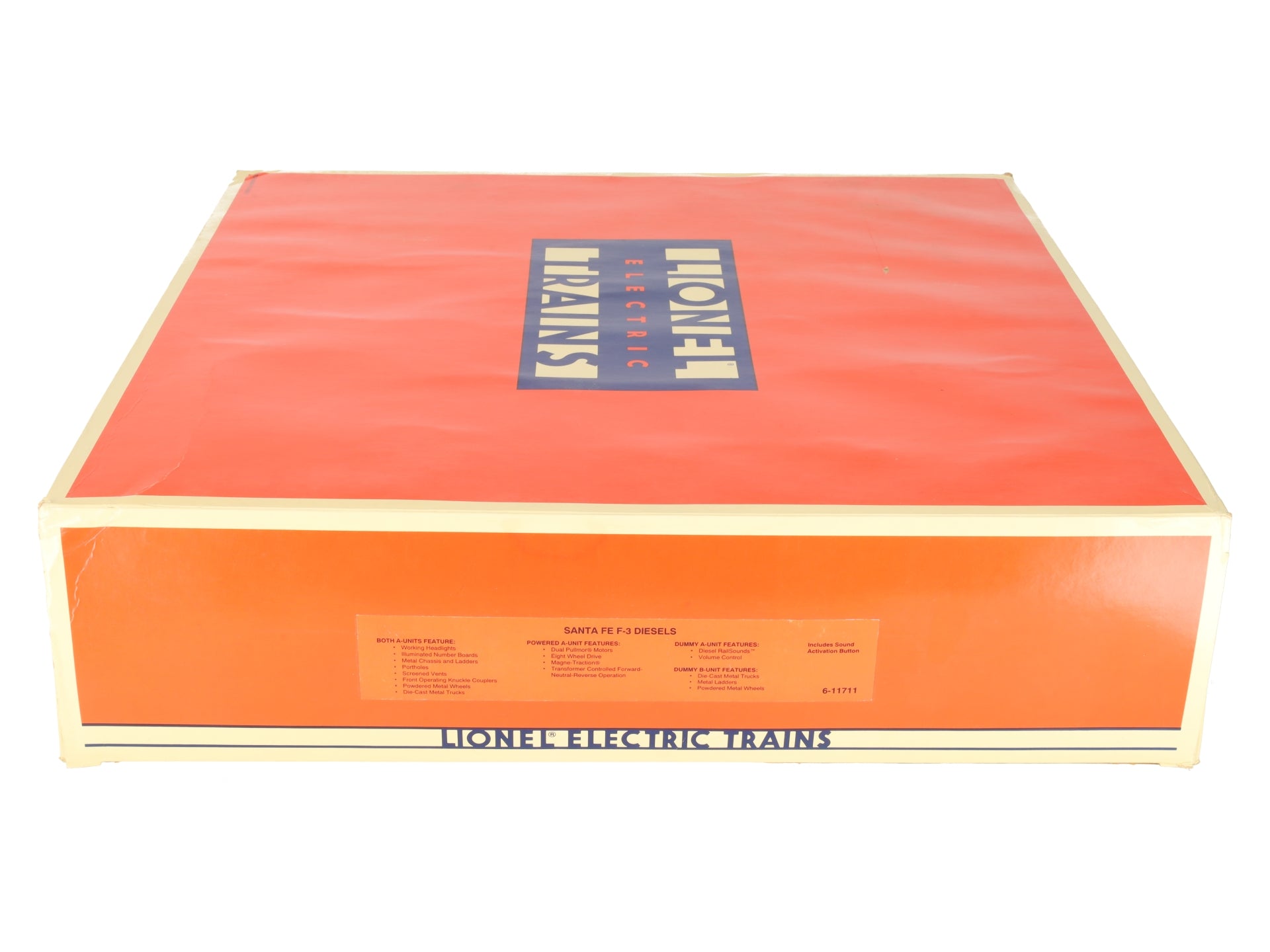 Lionel 6-11711 O Santa Fe F-3 ABA Diesel Locomotive Set #8100/8101/8102 with RS EX/Box