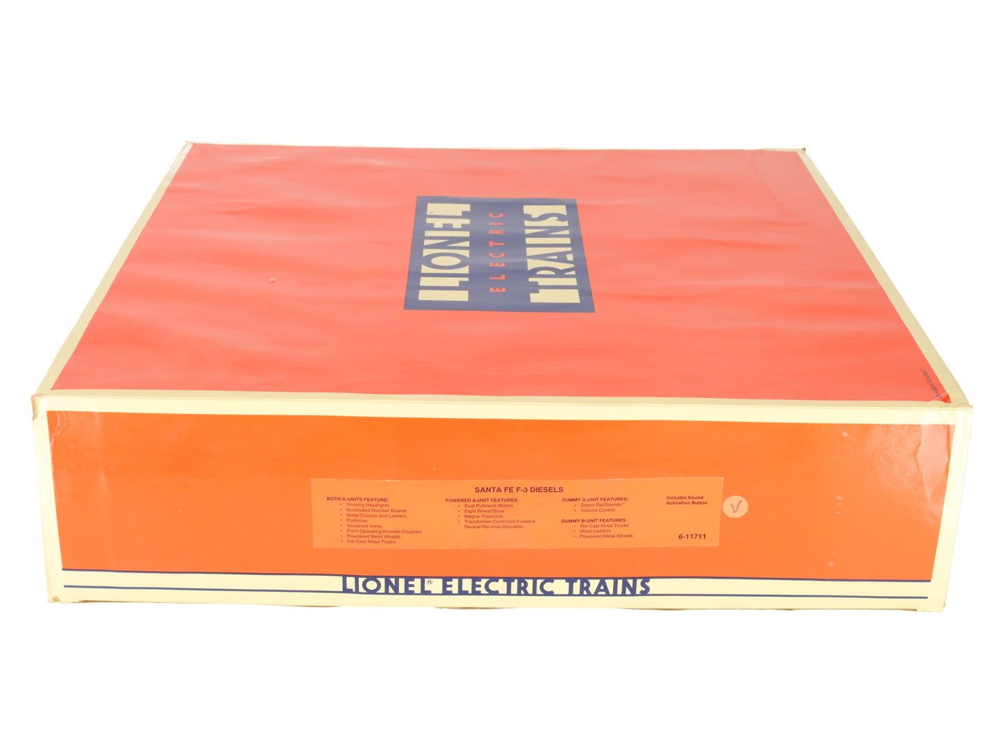 Lionel 6-11711 O Santa Fe F-3 ABA Diesel Locomotive Set #8100/8101/8102 with RS EX/Box