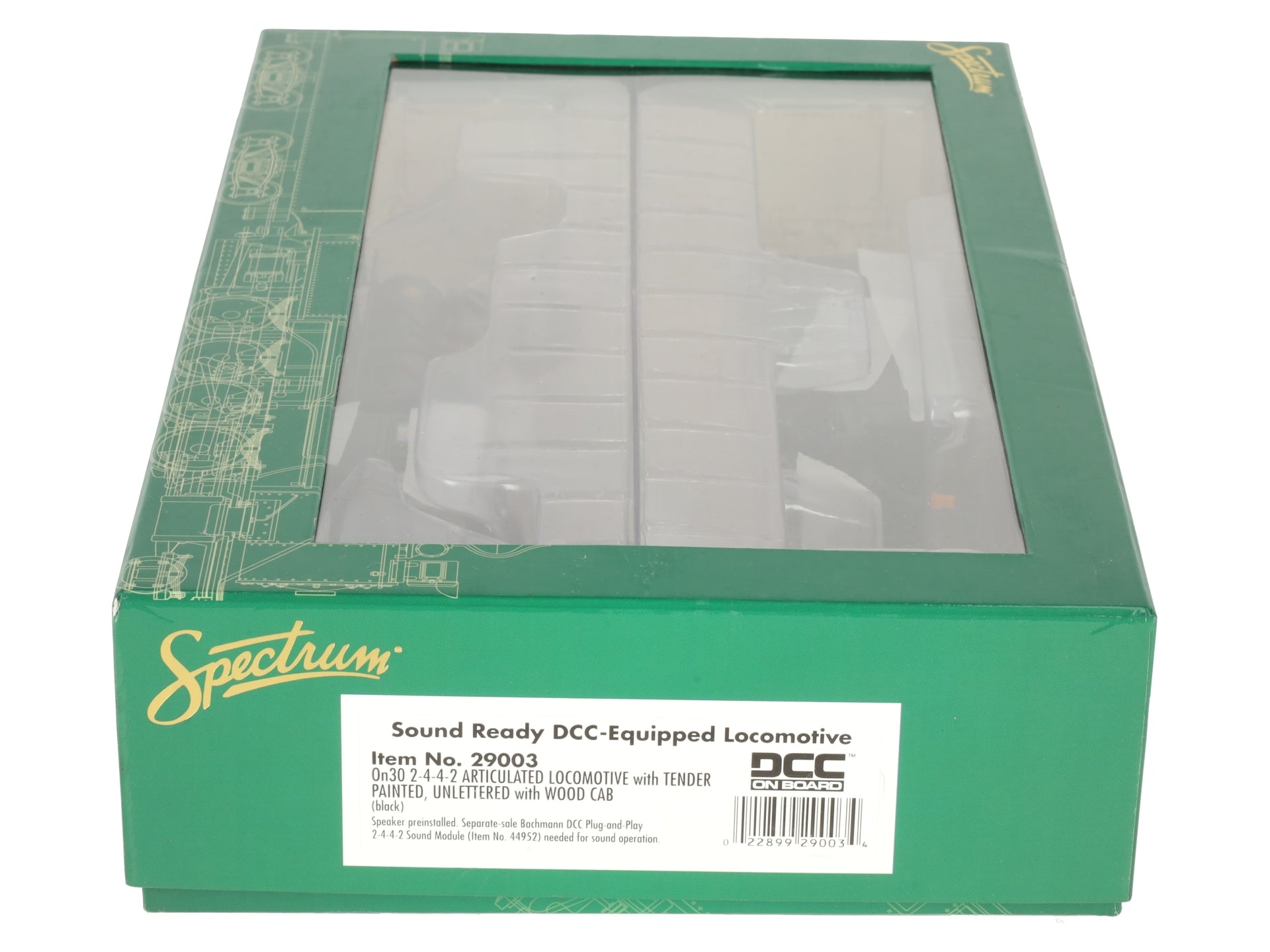 Bachmann 29003 On30 Painted & Unlettered 2-4-4-2 Wood Cab w/DCC (Black,Graphite) EX/Box