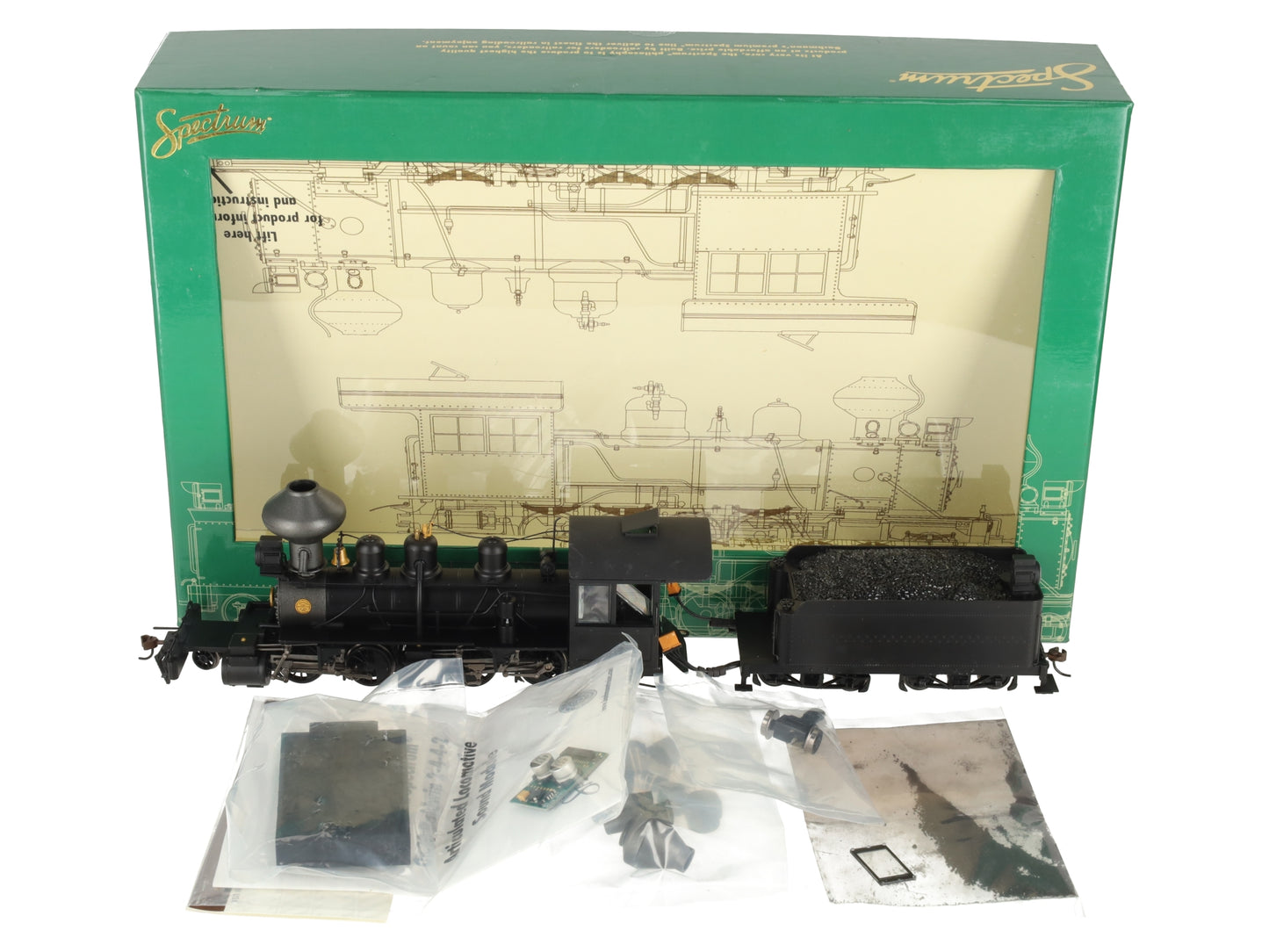 Bachmann 29003 On30 Painted & Unlettered 2-4-4-2 Wood Cab w/DCC (Black,Graphite) EX/Box