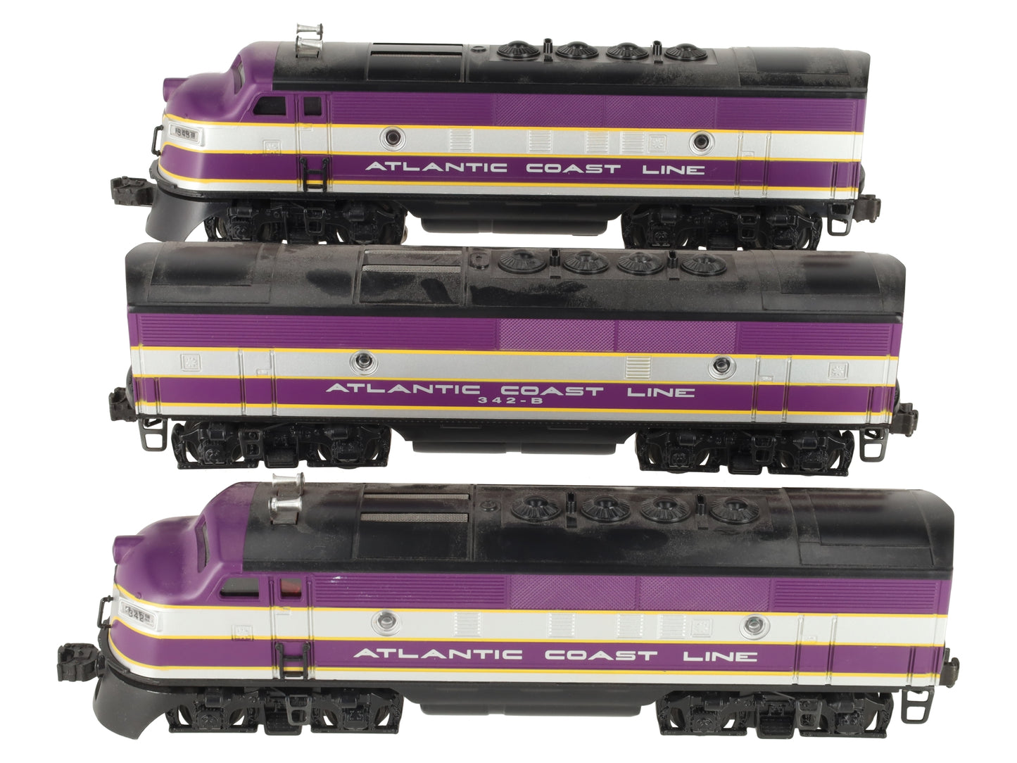 Lionel 6-11903 O Gauge Atlantic Coast Line F3 ABA Diesel Set w/TMCC & RS EX/Box
