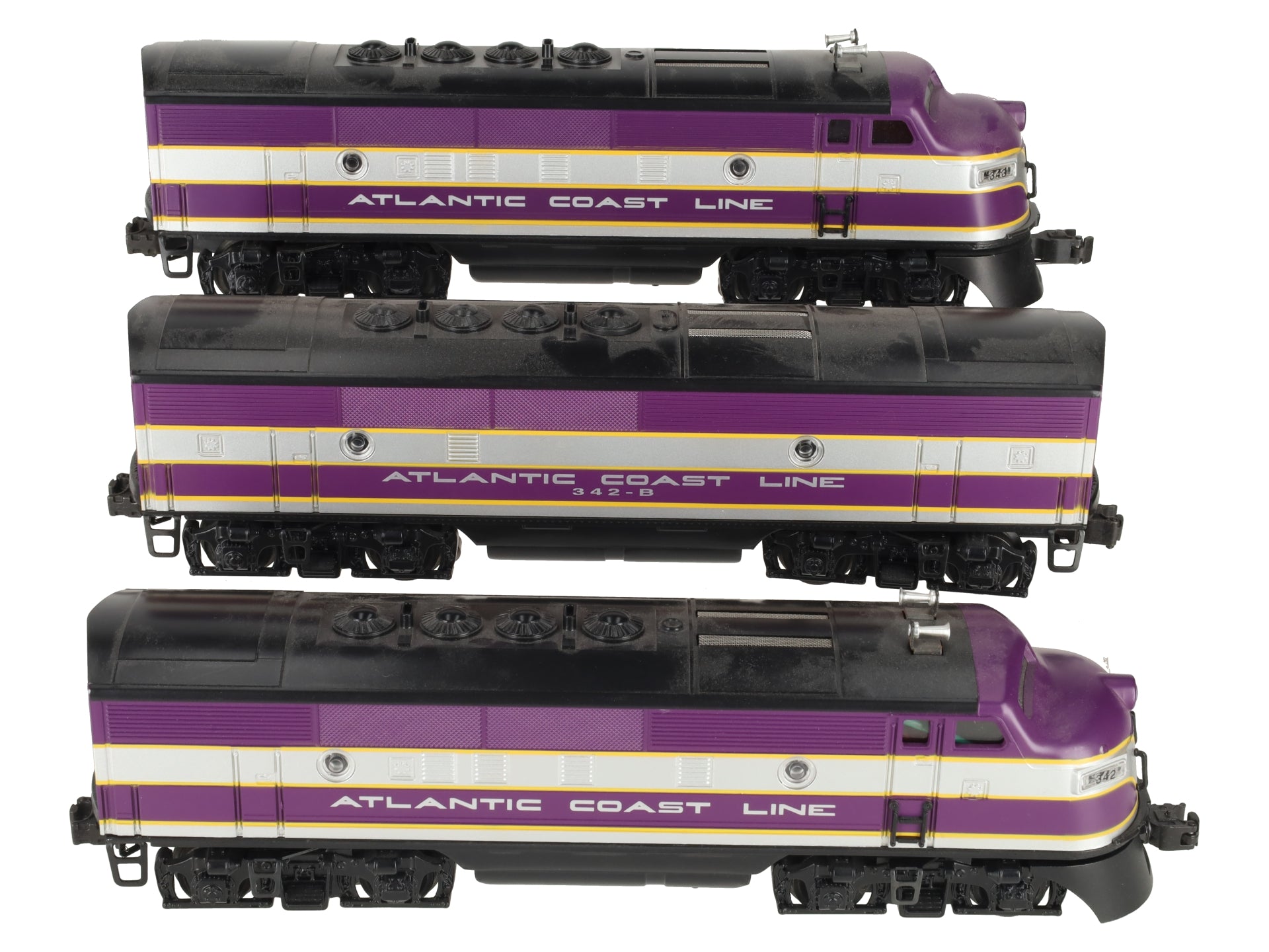 Lionel 6-11903 O Gauge Atlantic Coast Line F3 ABA Diesel Set w/TMCC & RS EX/Box